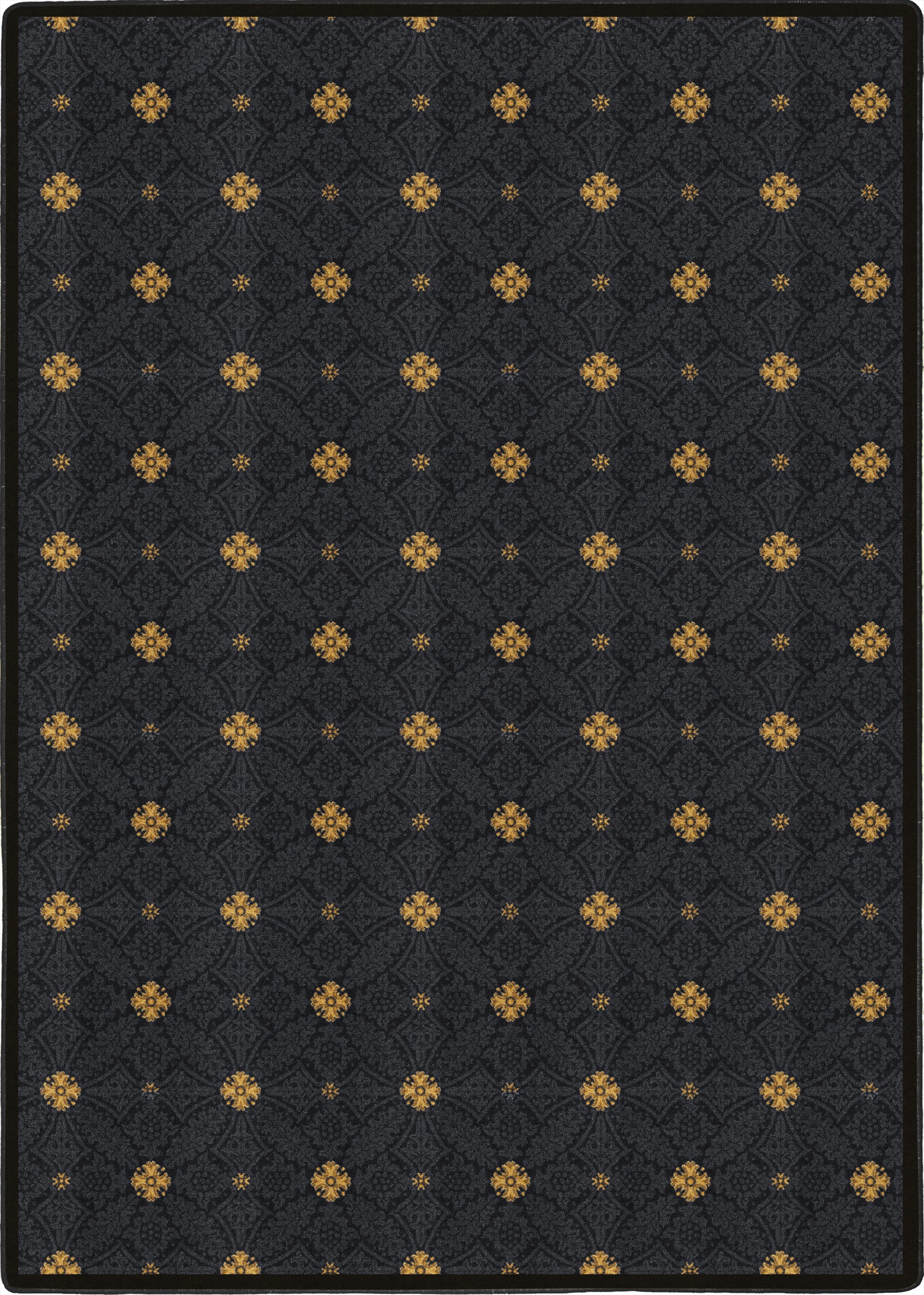 Fort Wood 7'8" x 10'9" area rug in color Black