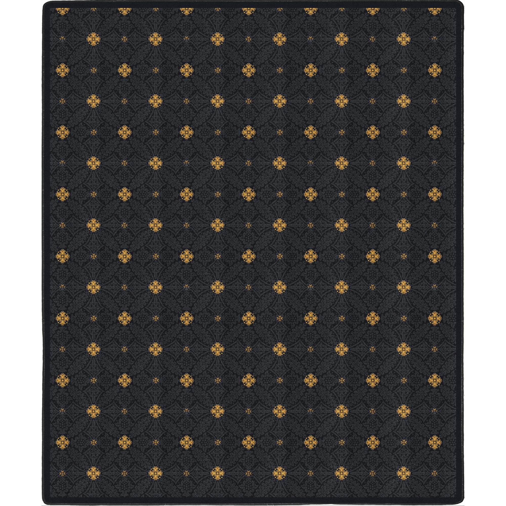 Fort Wood 10'9" x 13'2" area rug in color Black