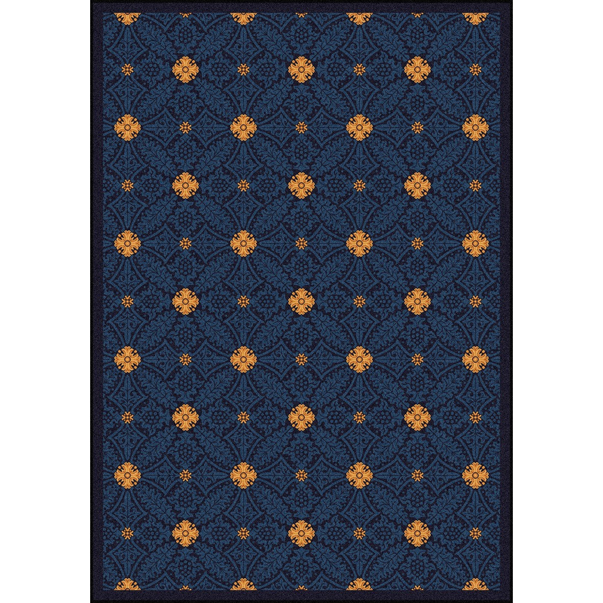Fort Wood 5'4" x 7'8" area rug in color Navy