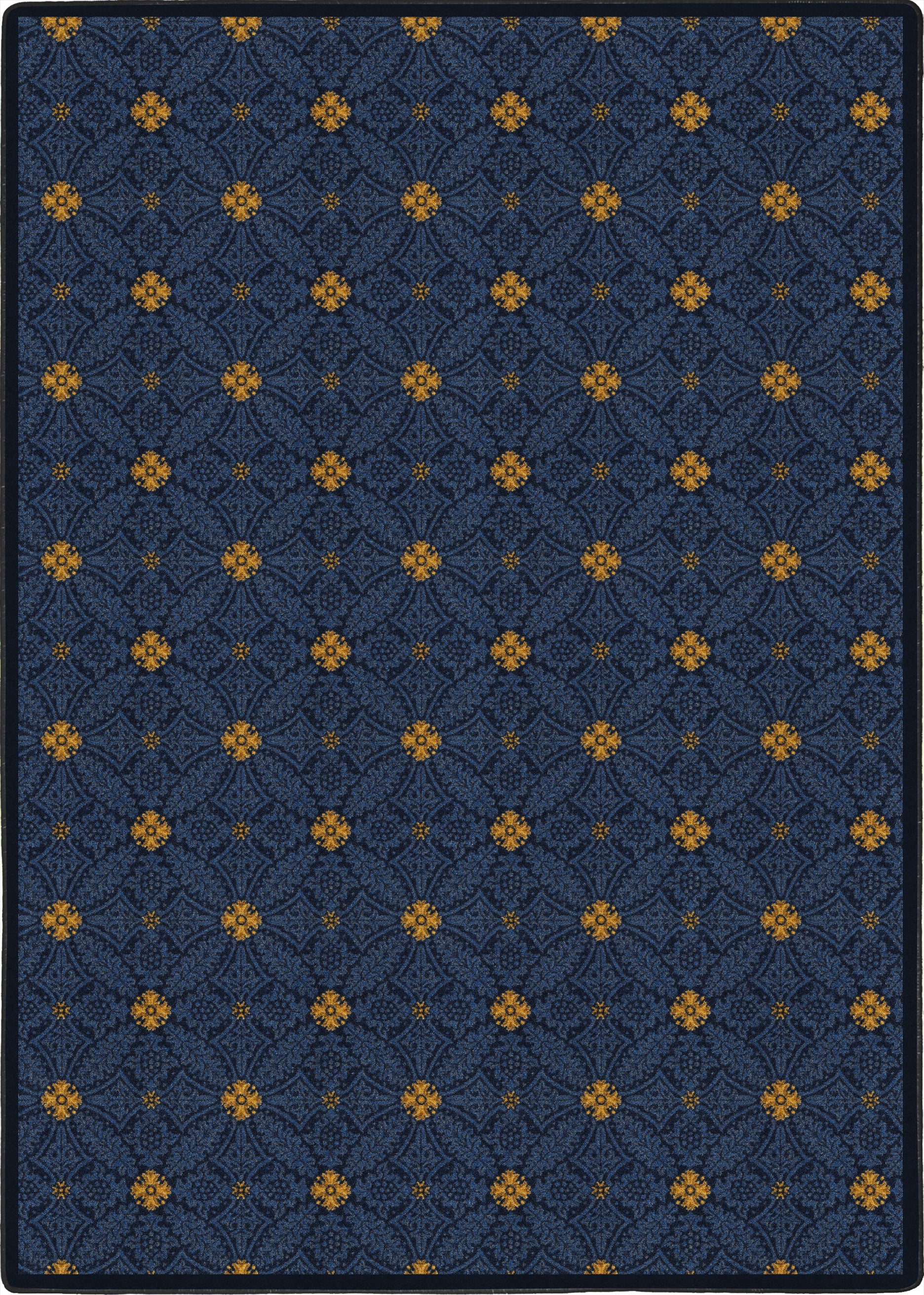 Fort Wood 7'8" x 10'9" area rug in color Navy