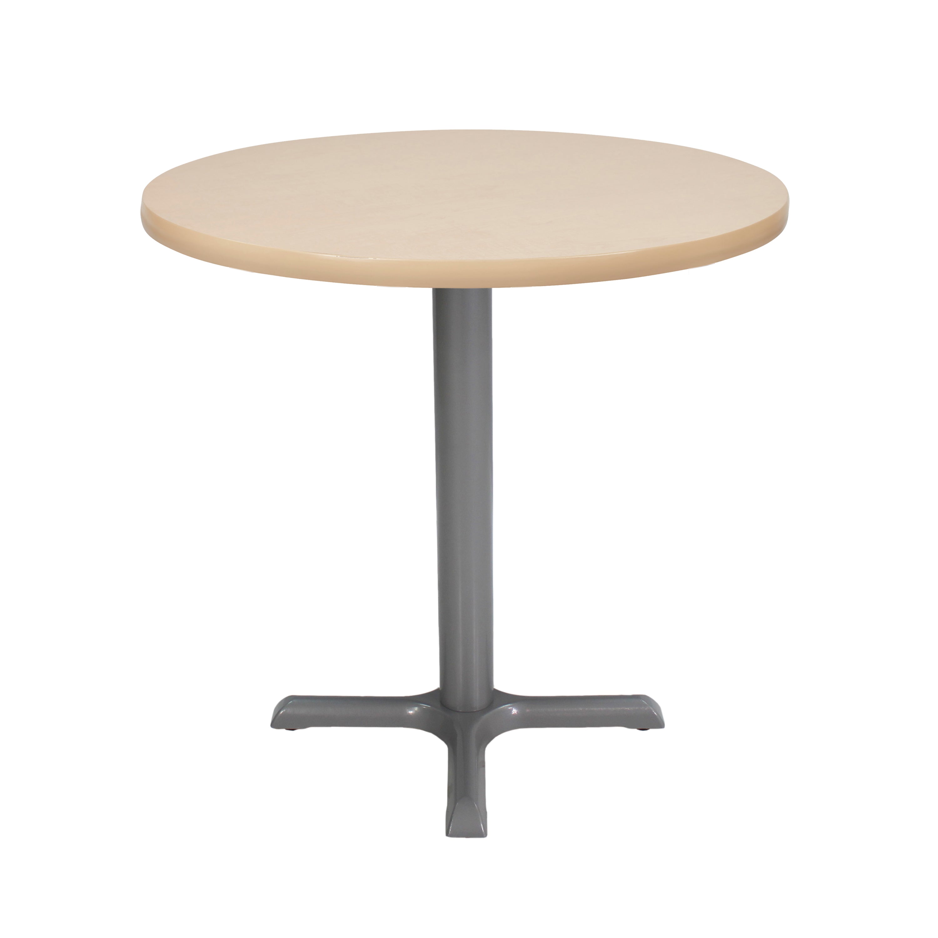 30" Round Cafe Bistro Table - Maple/Silver