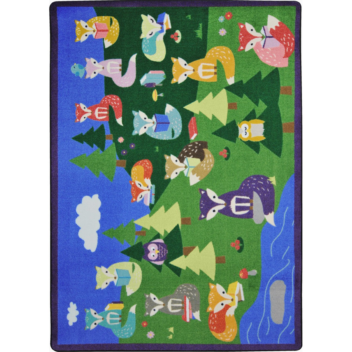 Foxy Readers 5'4" x 7'8" area rug in color Multi