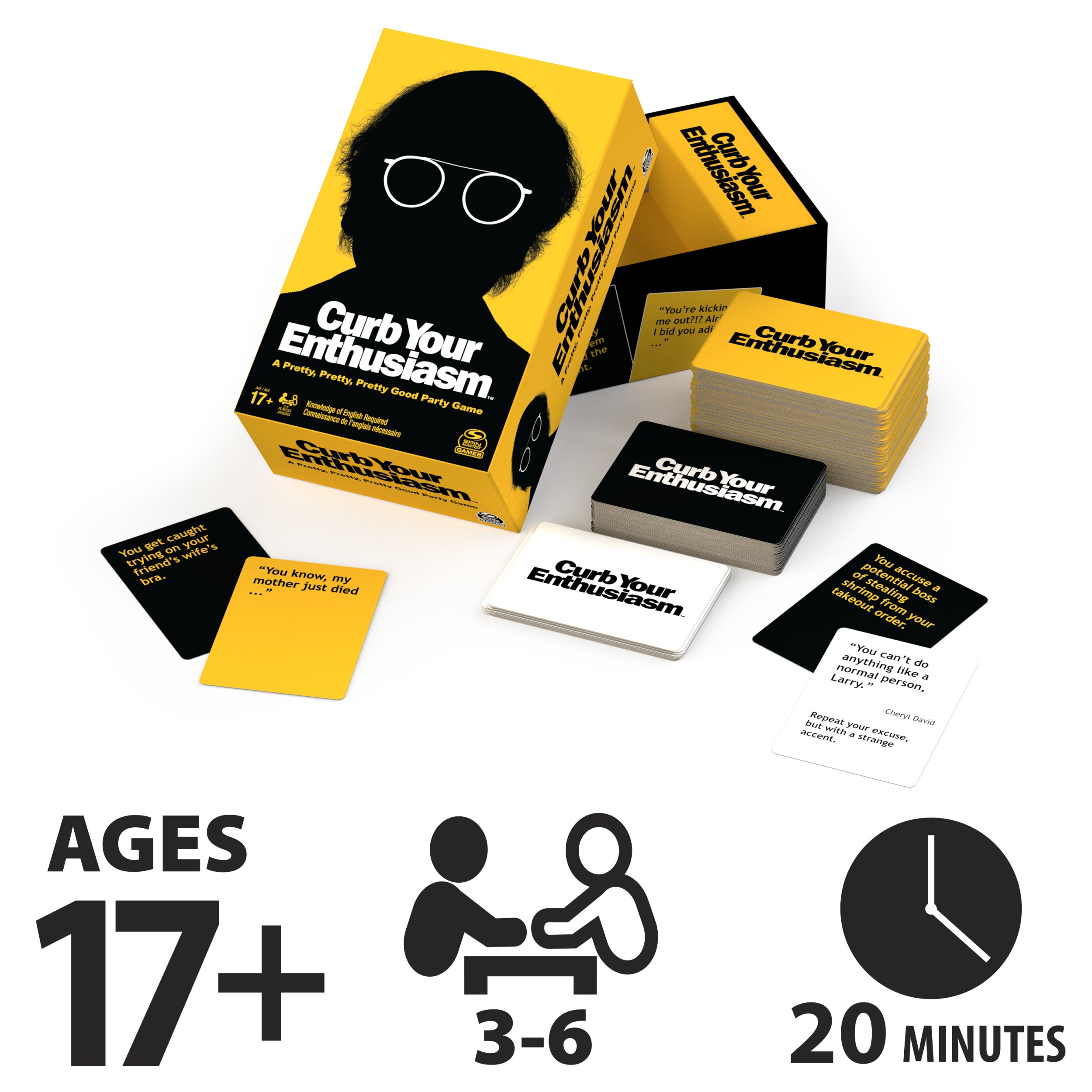 Curb Your Enthusiasm Hilarious Role-Playing Party Card Game, Ages 17 and Up