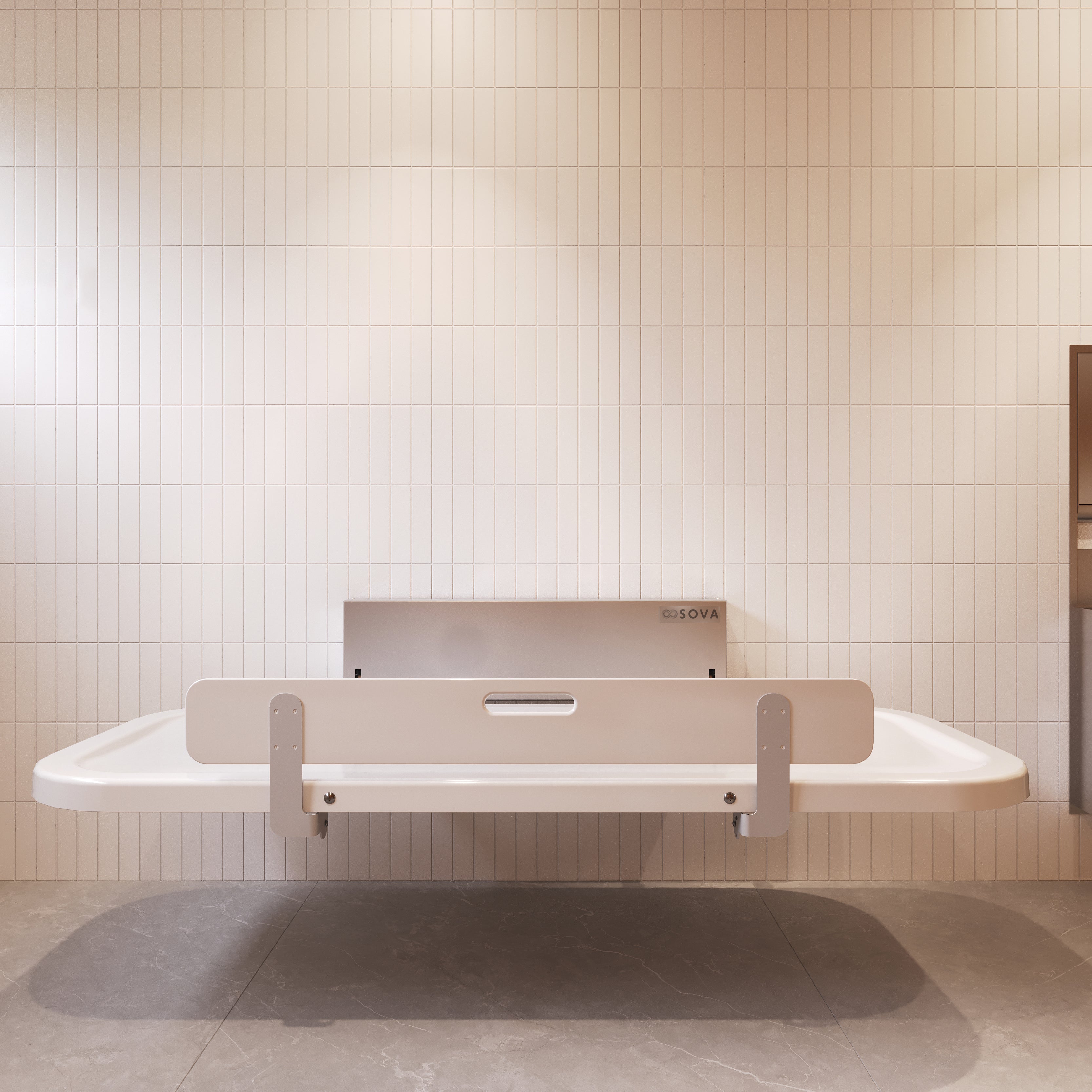 Attend 76" Tray Adult Static Changing Station - Stainless Steel