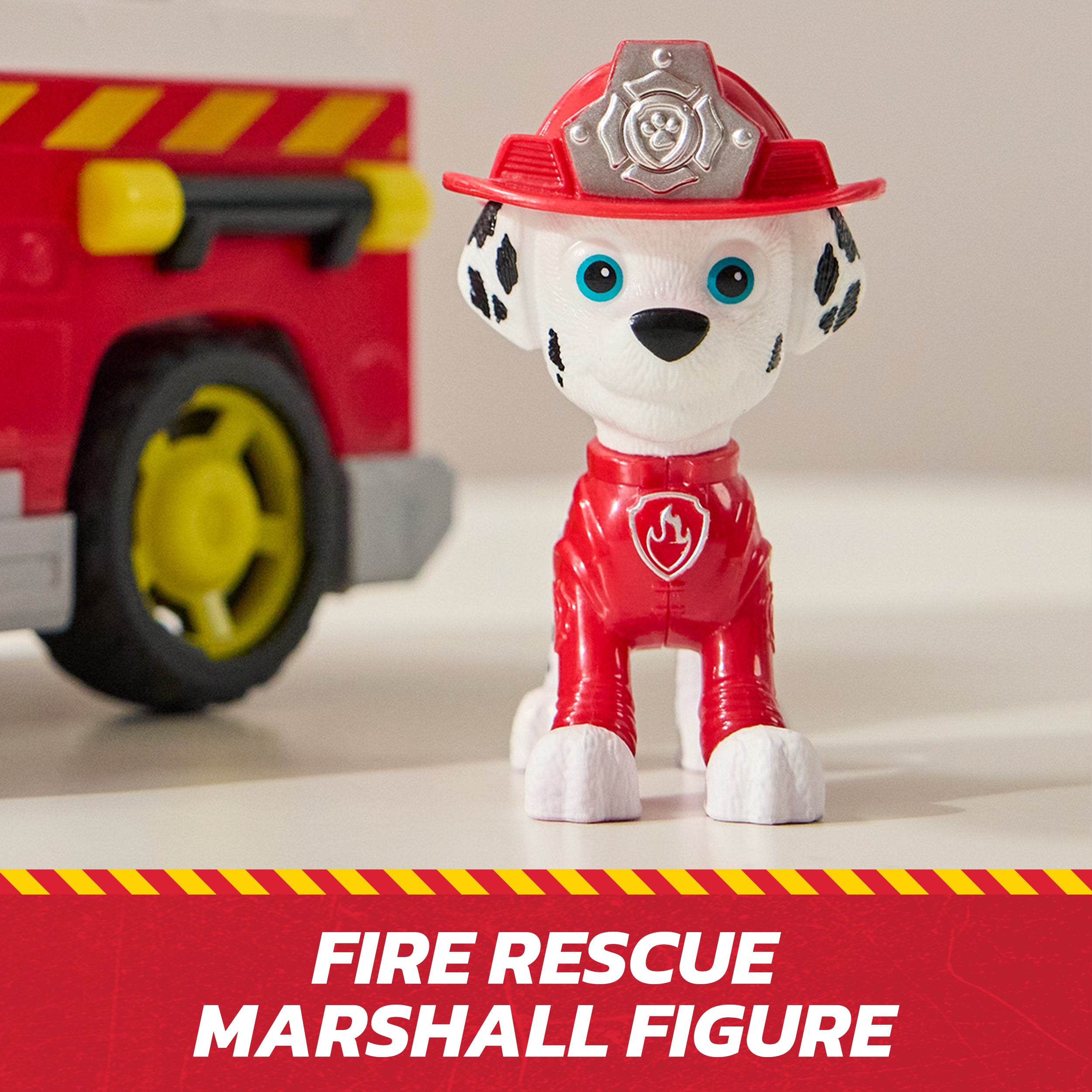 PAW Patrol Fire Rescue: Marshall Rescue Fire Engine with Action Figure & Projectile Launcher & Toy Truck, Kids Toys for Boys & Girls Ages 3 and Up