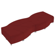 Pro Series Connect Edged Crest Backless Seating, 12-Piece Set - Crimson