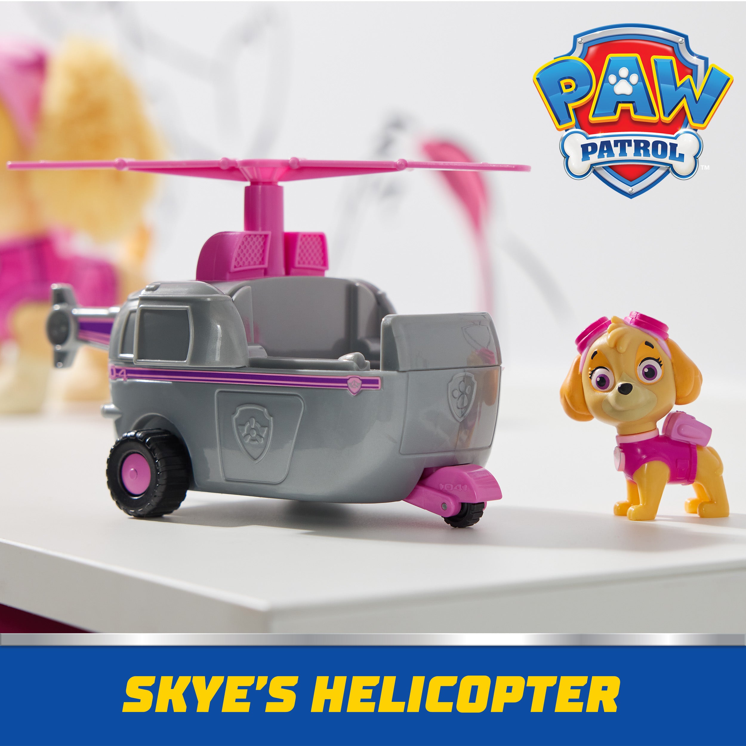PAW Patrol, Skye’s Helicopter, Toy Vehicle with Collectible Action Figure, Sustainably Minded Kids Toys for Boys & Girls Ages 3 and Up