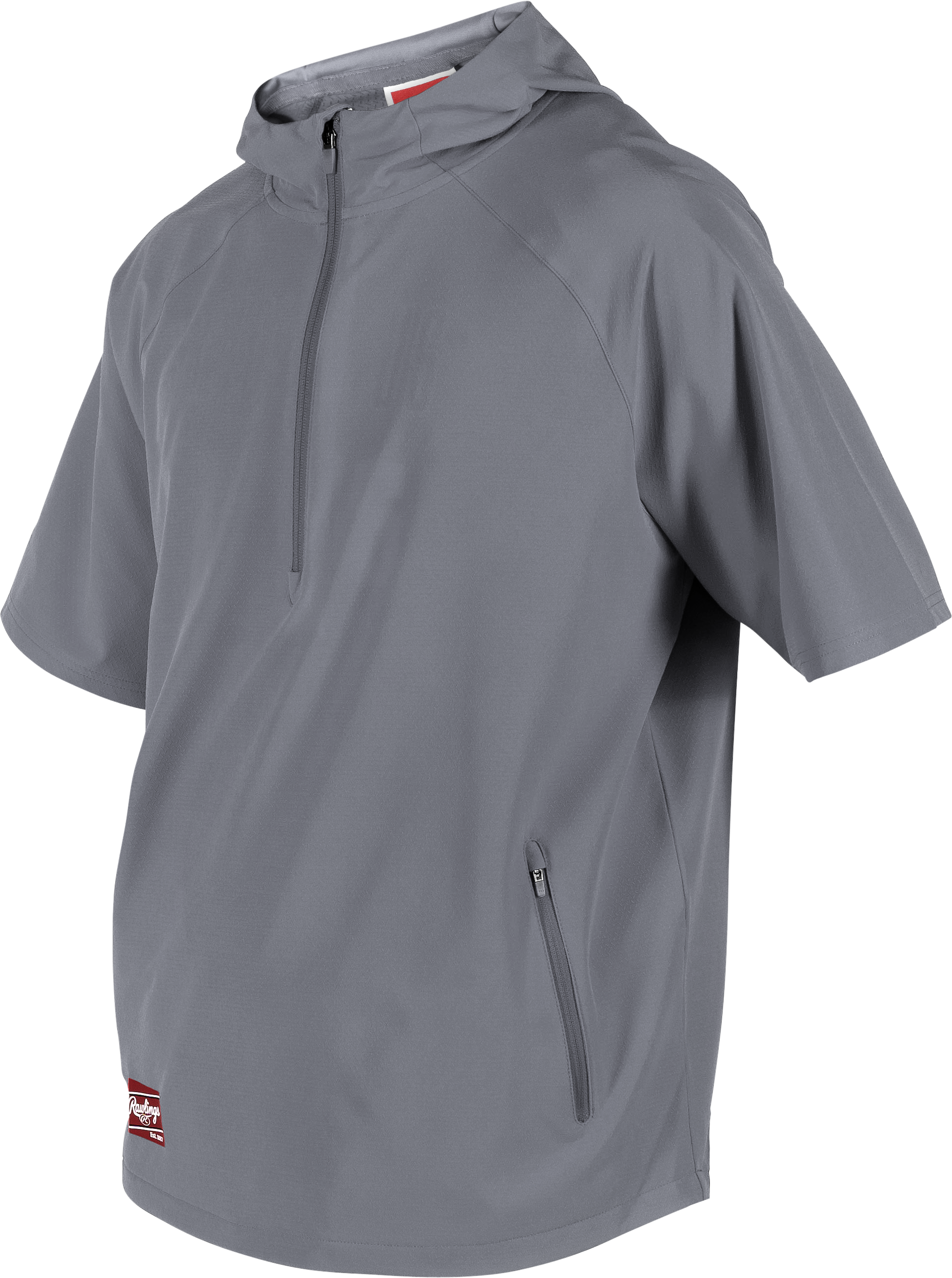 Rawlings Adult Colorsync Short Sleeve Hooded Jacket - Small - Blue Gray