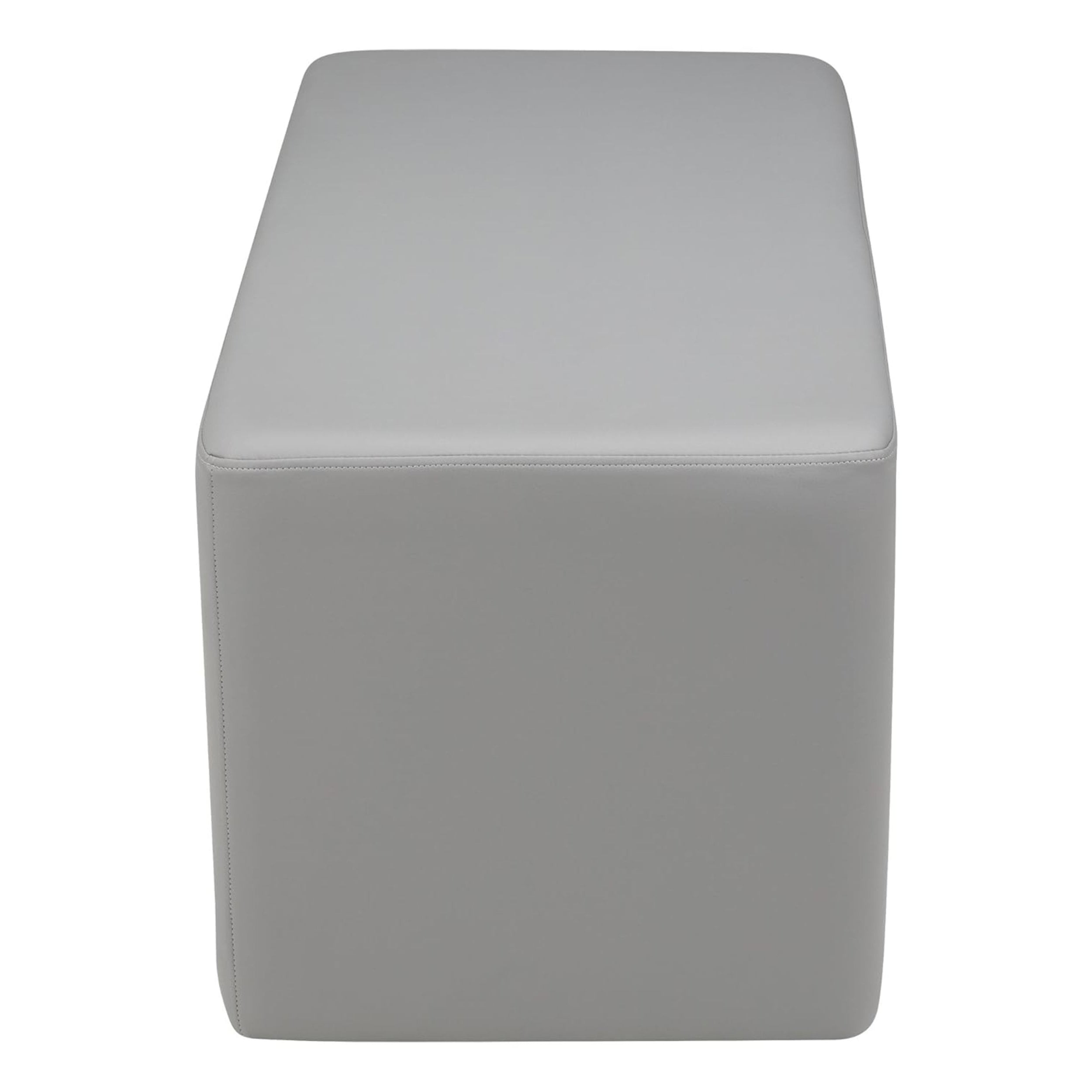 Pro Series Upholstered Rectangle Ottoman 18" Height - Gray