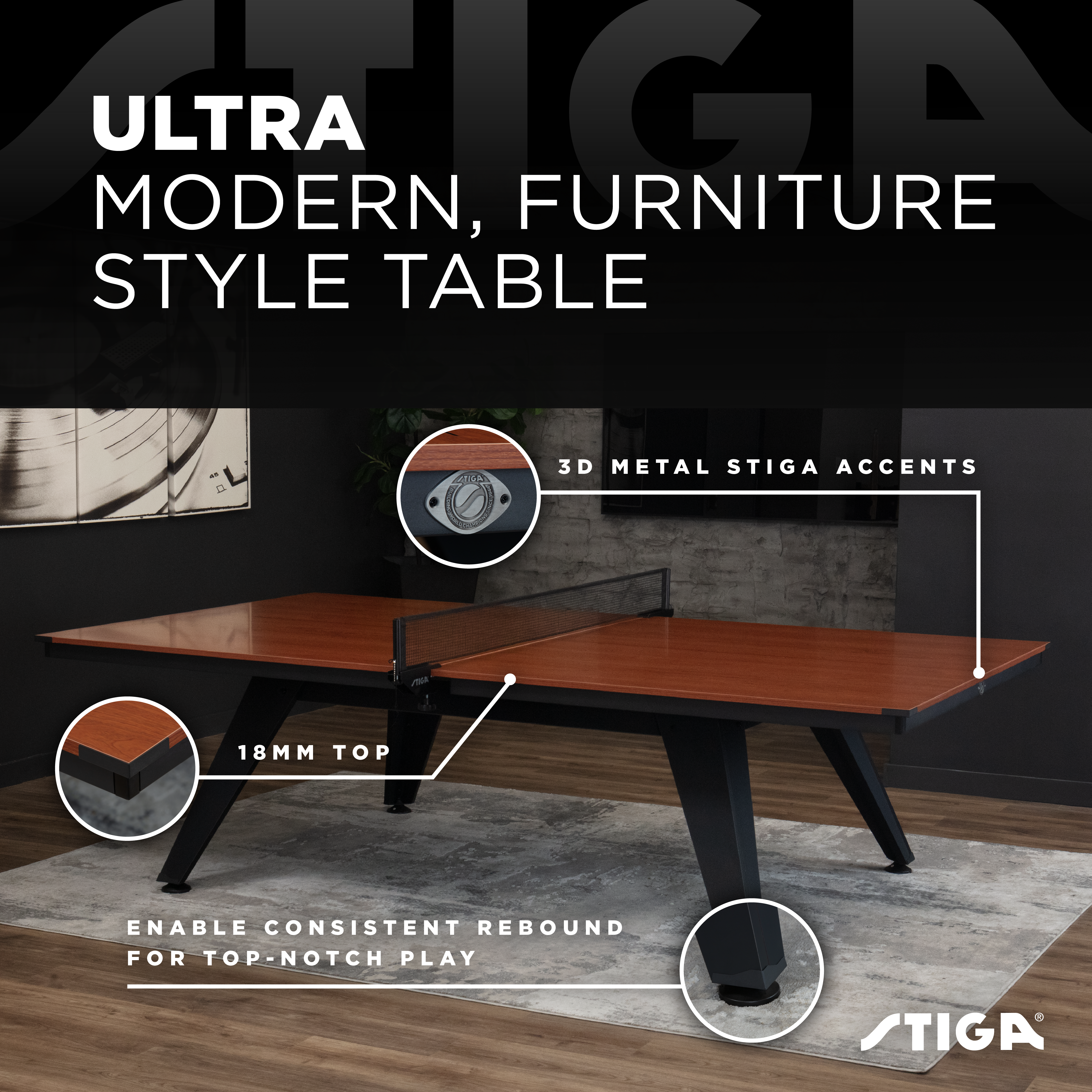 STIGA Ultra Table Tennis Table