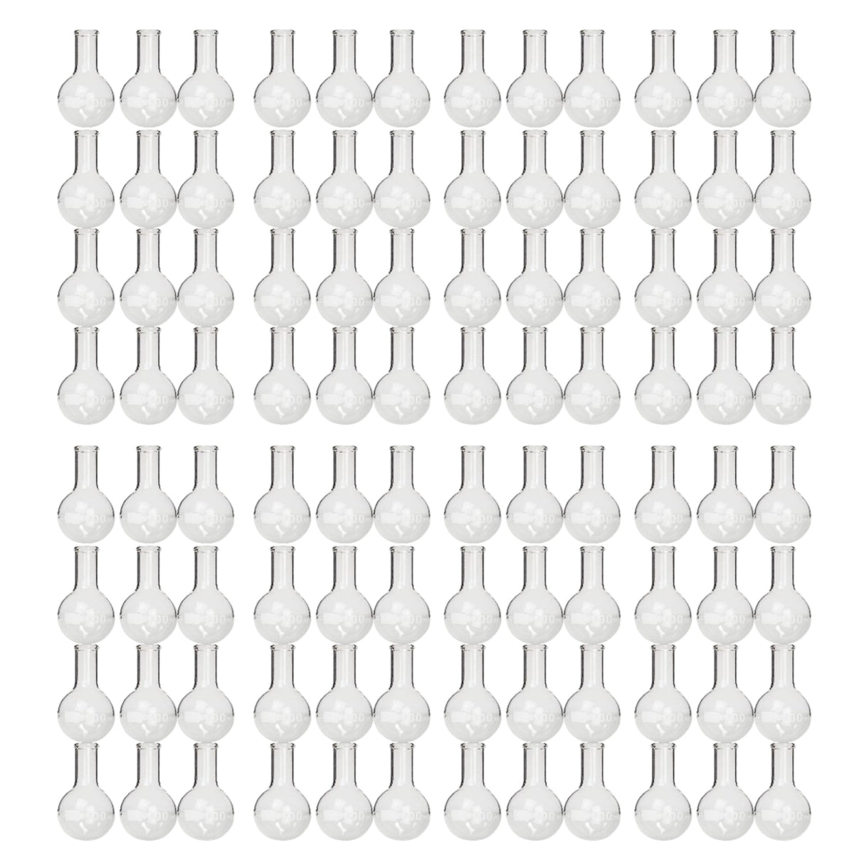 Flask, Florence, Borosilicate Glass, Round-Bottom, 100ml, Case of 96