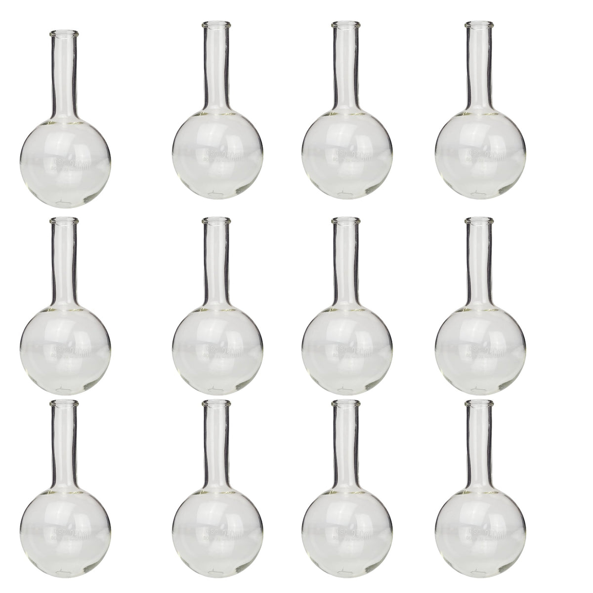 Flask, Florence, Borosilicate Glass, Round-Bottom, 250ml, Pack of 12