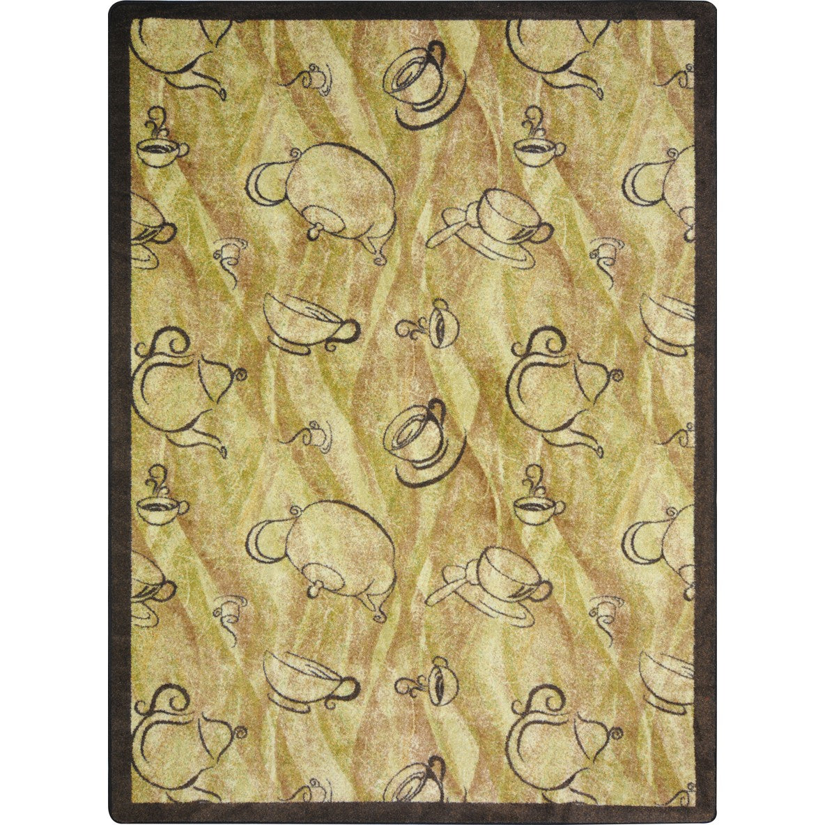 Fresh Brew 3'10" x 5'4" area rug in color Bean