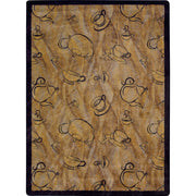 Fresh Brew 5'4" x 7'8" area rug in color Mocha