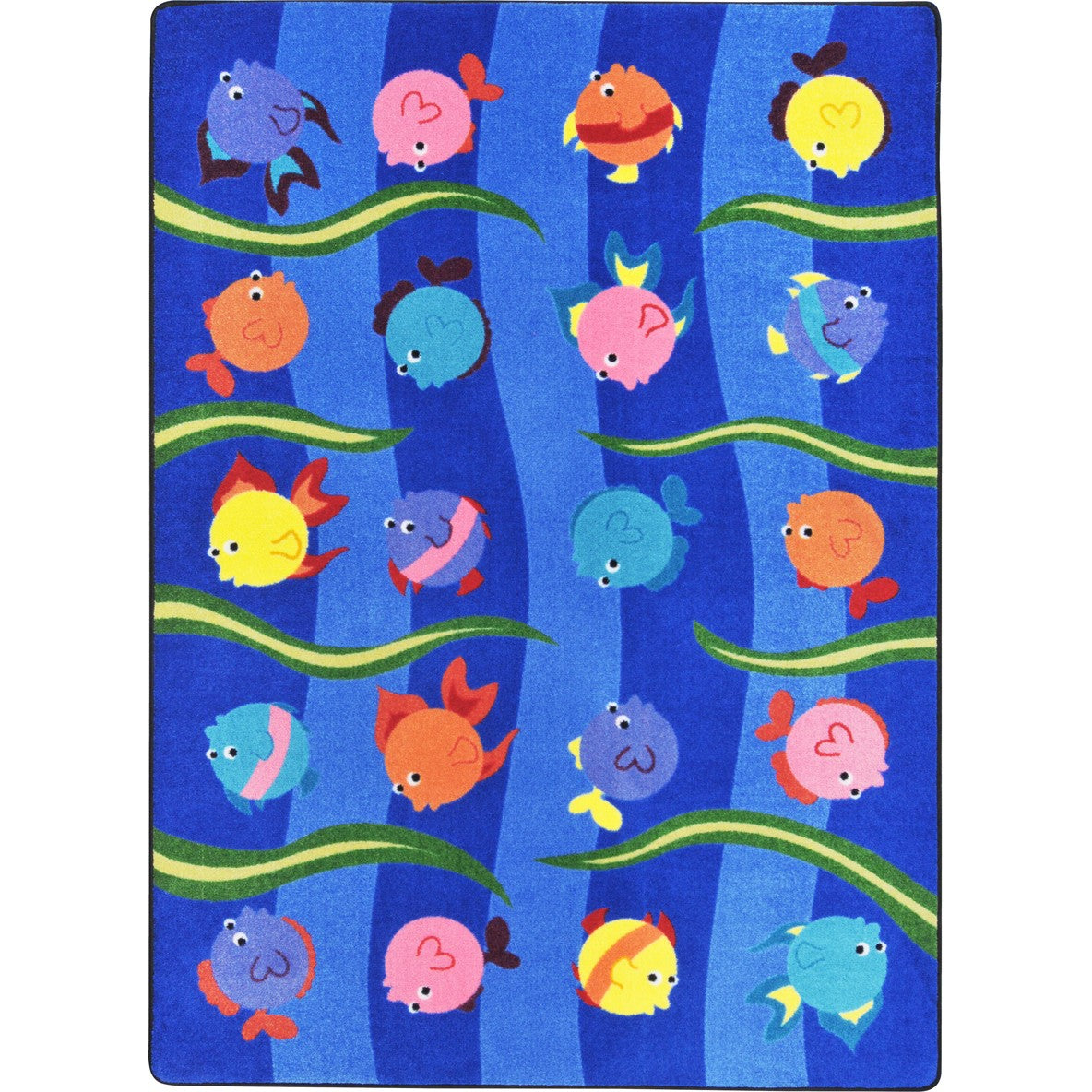 Friendly Fish 7'8" x 10'9" area rug in color Multi