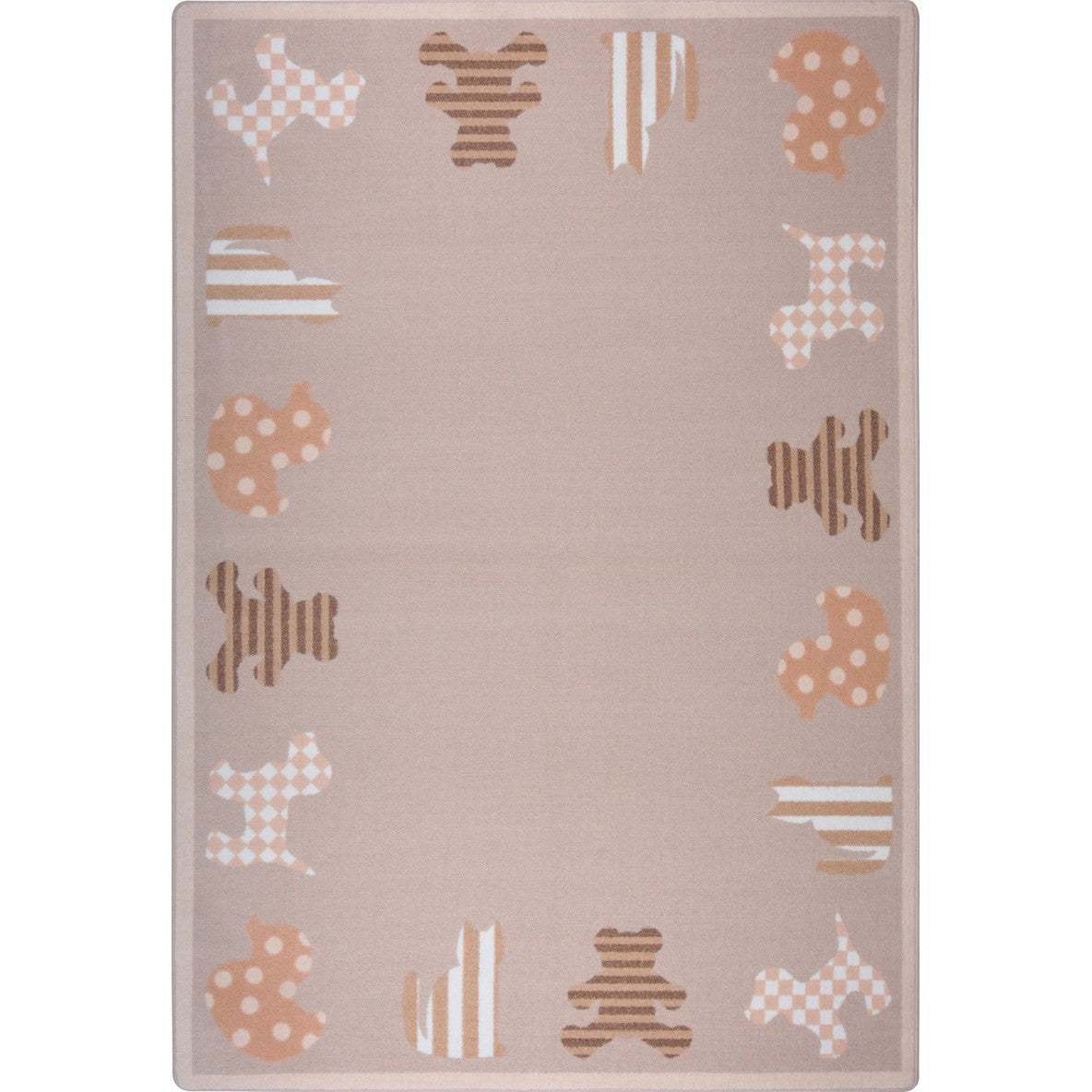 Frisky Friends 10'9" x 13'2" area rug in color Beige