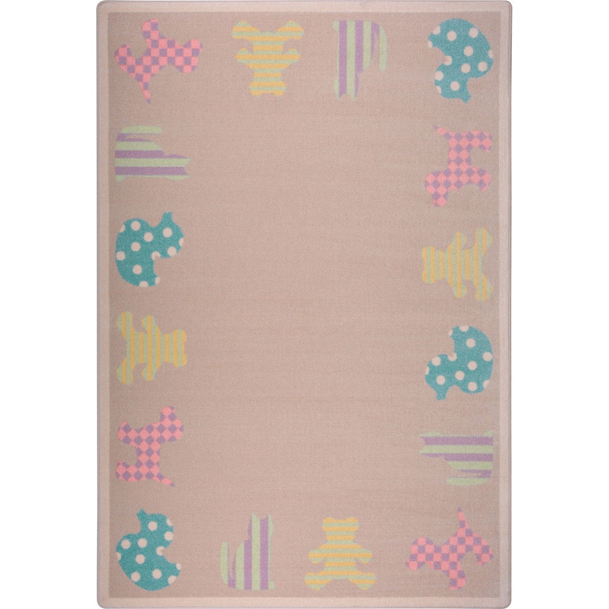 Frisky Friends 5'4" x 7'8" area rug in color Multi