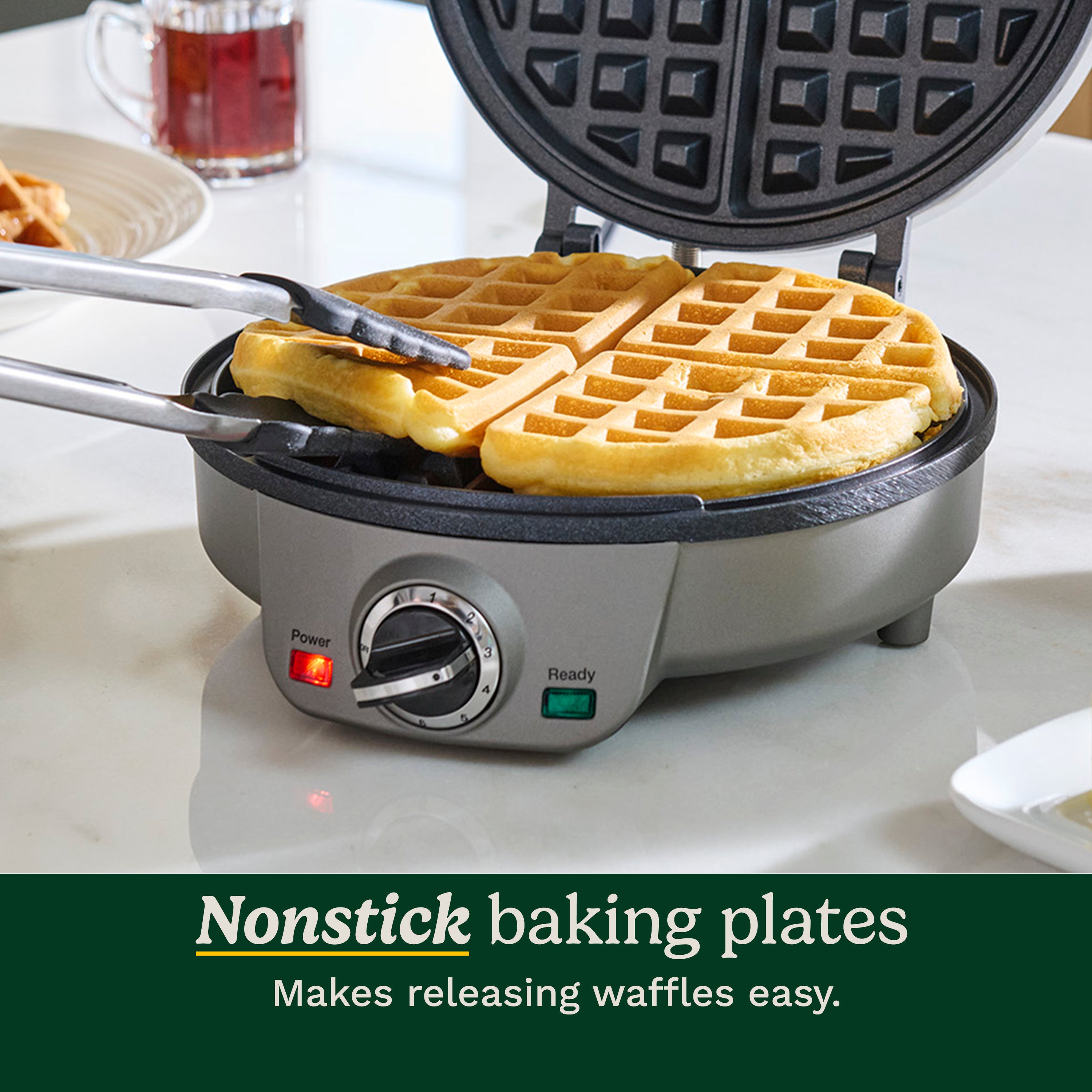 4 Slice Belgian Waffle Maker - Round