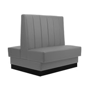 Pro Series Channel Back Double-Sided Restaurant Booth Seating - Dark Gray