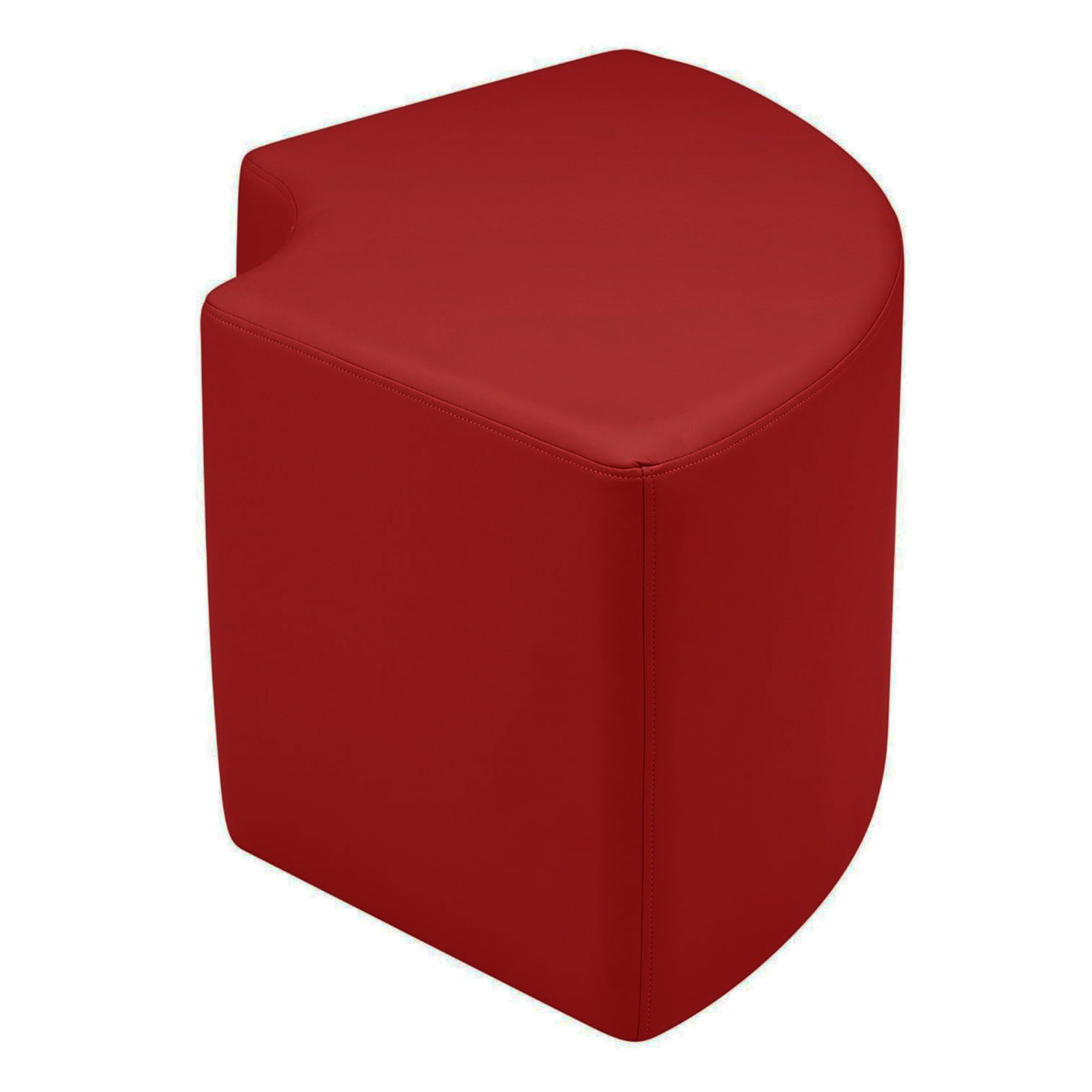 Pro Series Upholstered Quarter Circle Ottoman 18" Height - Crimson