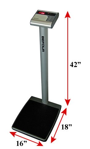 Free Standing Scale - Led, Uses Ac Plug-in Only