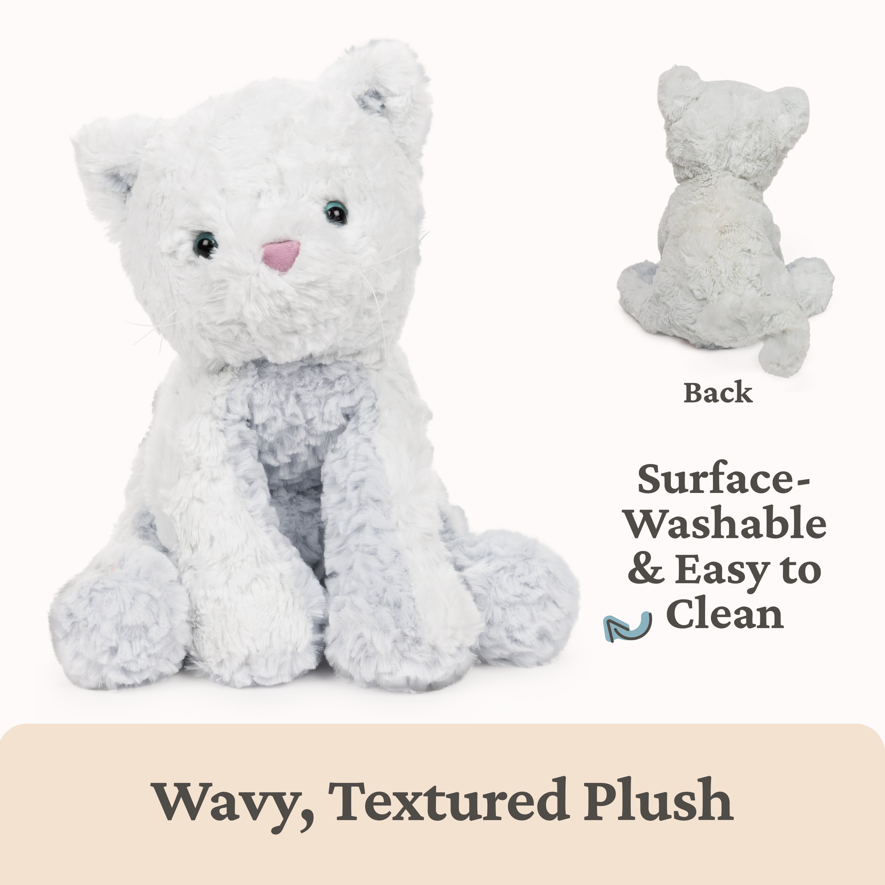 GUND Cozys Collection Kitty Cat Plush Soft Stuffed Animal for Ages 1 and Up, Blue, 10"