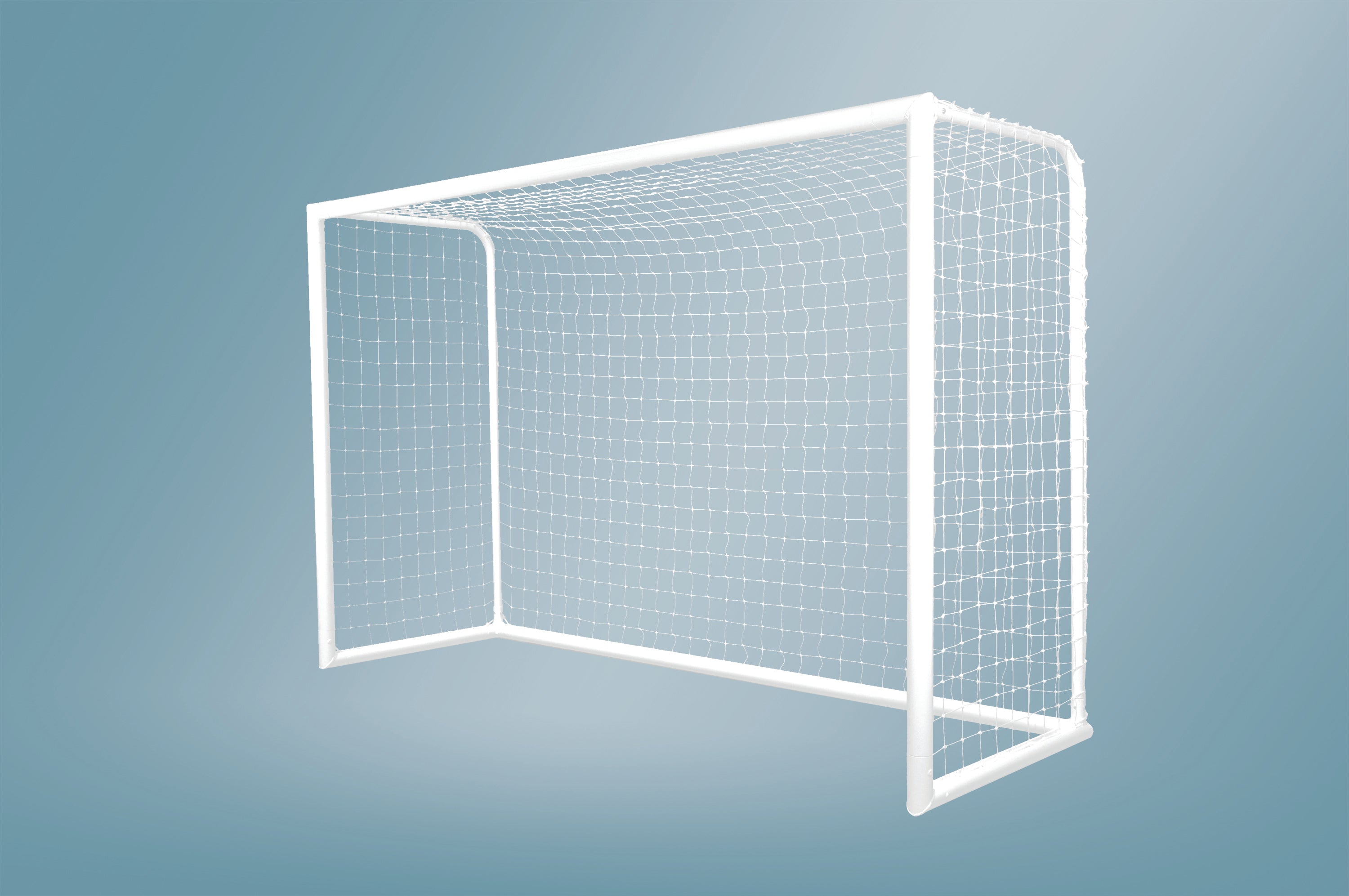 Futsal Goal - Deluxe, Official Size (6 ft. 7 in.H x 9 ft. 10 in.W x 3 ft.3 in.D - 4 in. Sq. Net) (2m x 3m)