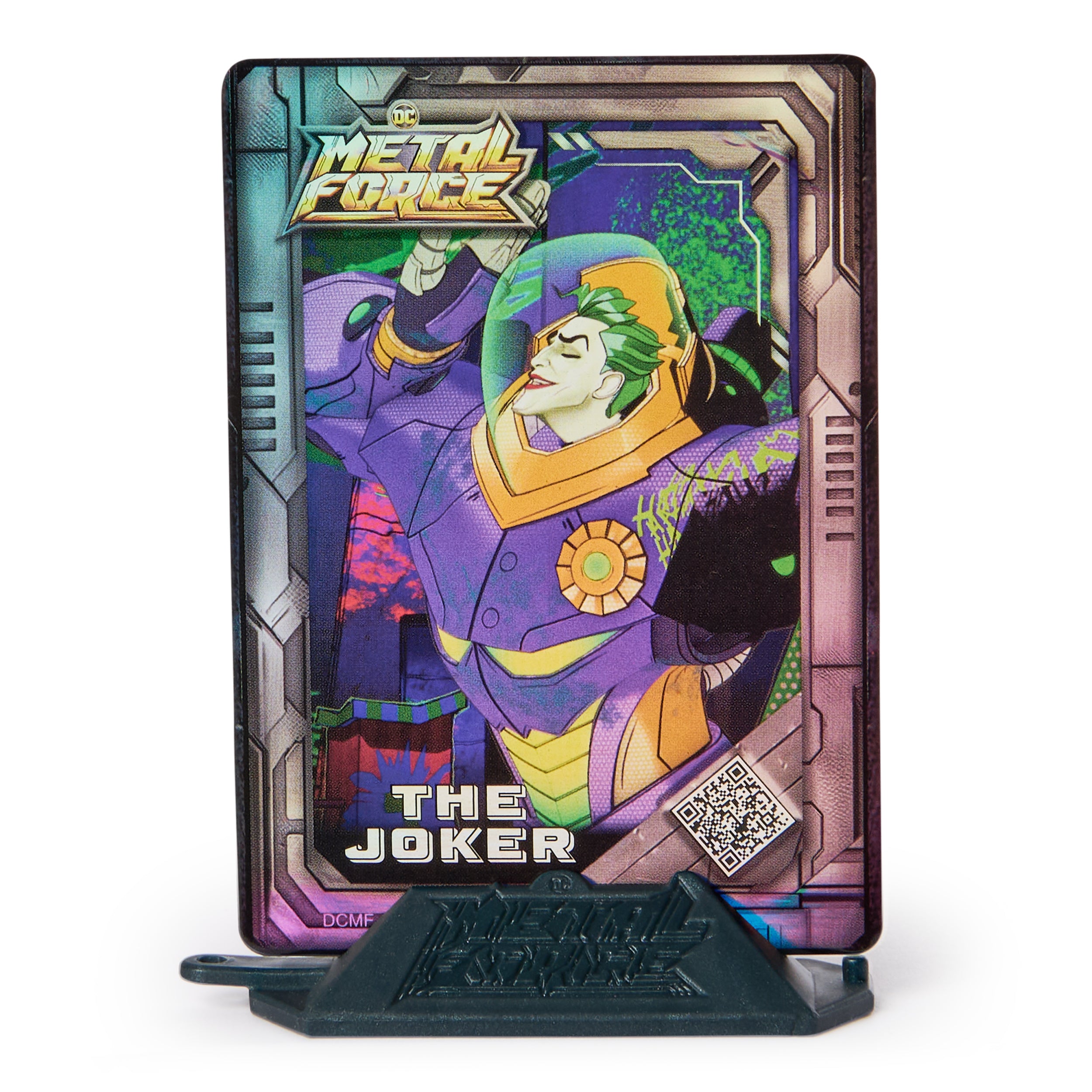 DC Comics, Metal Force The Joker Action Figure, 6-Inch with 4-Inch Mini Figure, Built-in Blaster and Armor Suit, Super Hero Kids Toys for Boys and Girls Ages 4 and Up