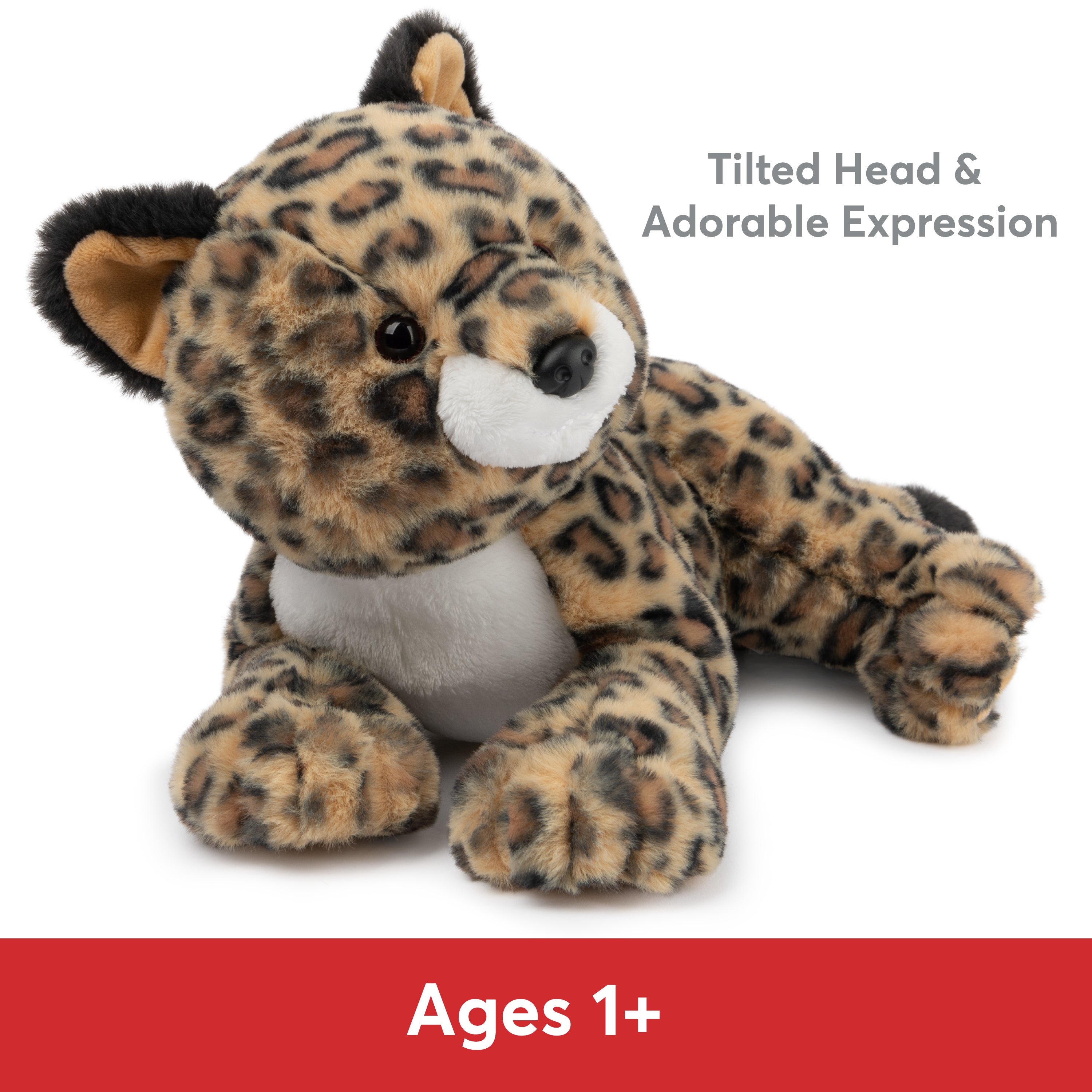 GUND Banks Leopard Plush, Premium Stuffed Animal for Ages 1 and Up, Brown/White, 12”