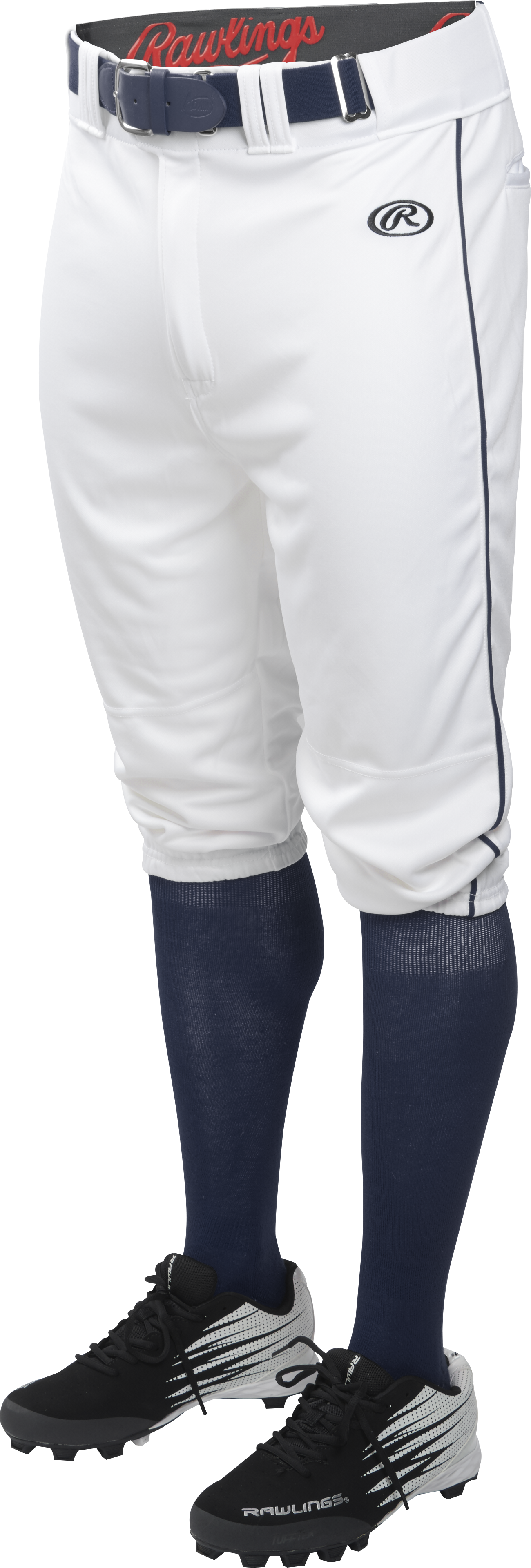 Rawlings Adult Launch Piped Knicker Pant - Small - White/Navy