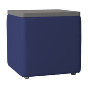 Pro Series Upholstered 18" x 18" Square Ottoman Table 18" Height - Navy/Cosmic Strandz