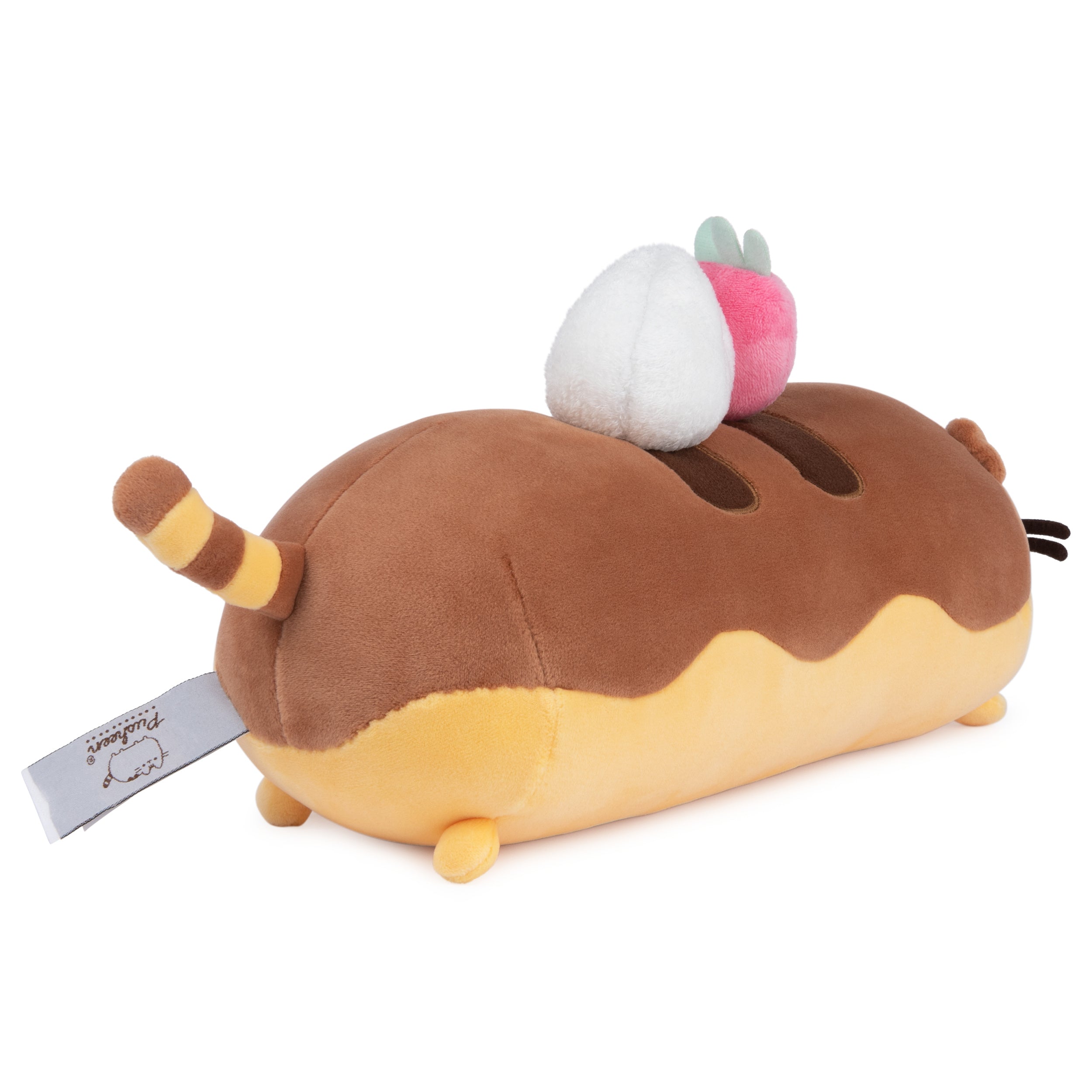 GUND Pusheen Éclair Squisheen Plush, Stuffed Animal for Ages 8 and Up, Brown/Yellow, 11”