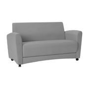 Pro Series Upholstered Mobile Common Area Sofa - Slate Gray Crosshatch