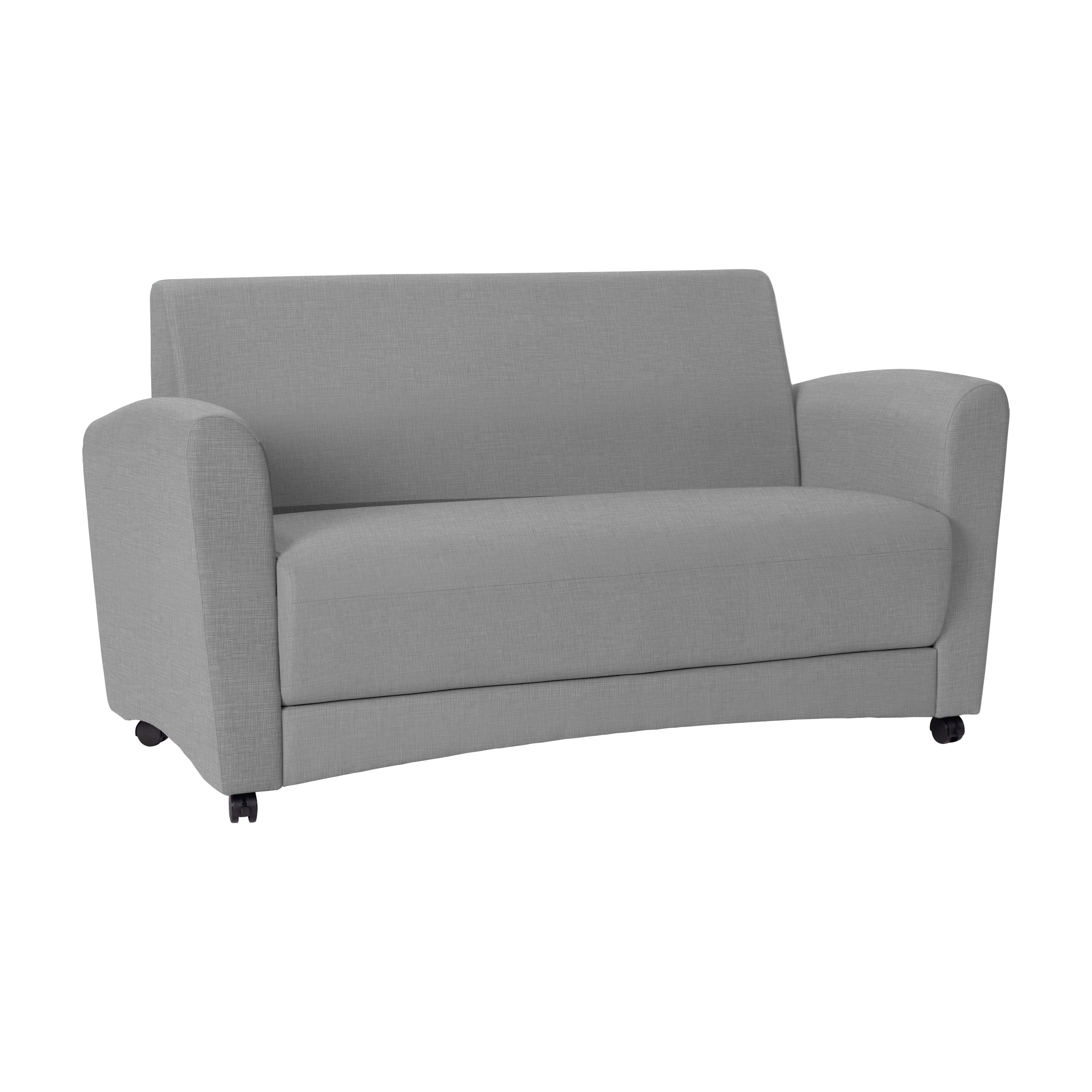 Pro Series Upholstered Mobile Common Area Sofa - Slate Gray Crosshatch