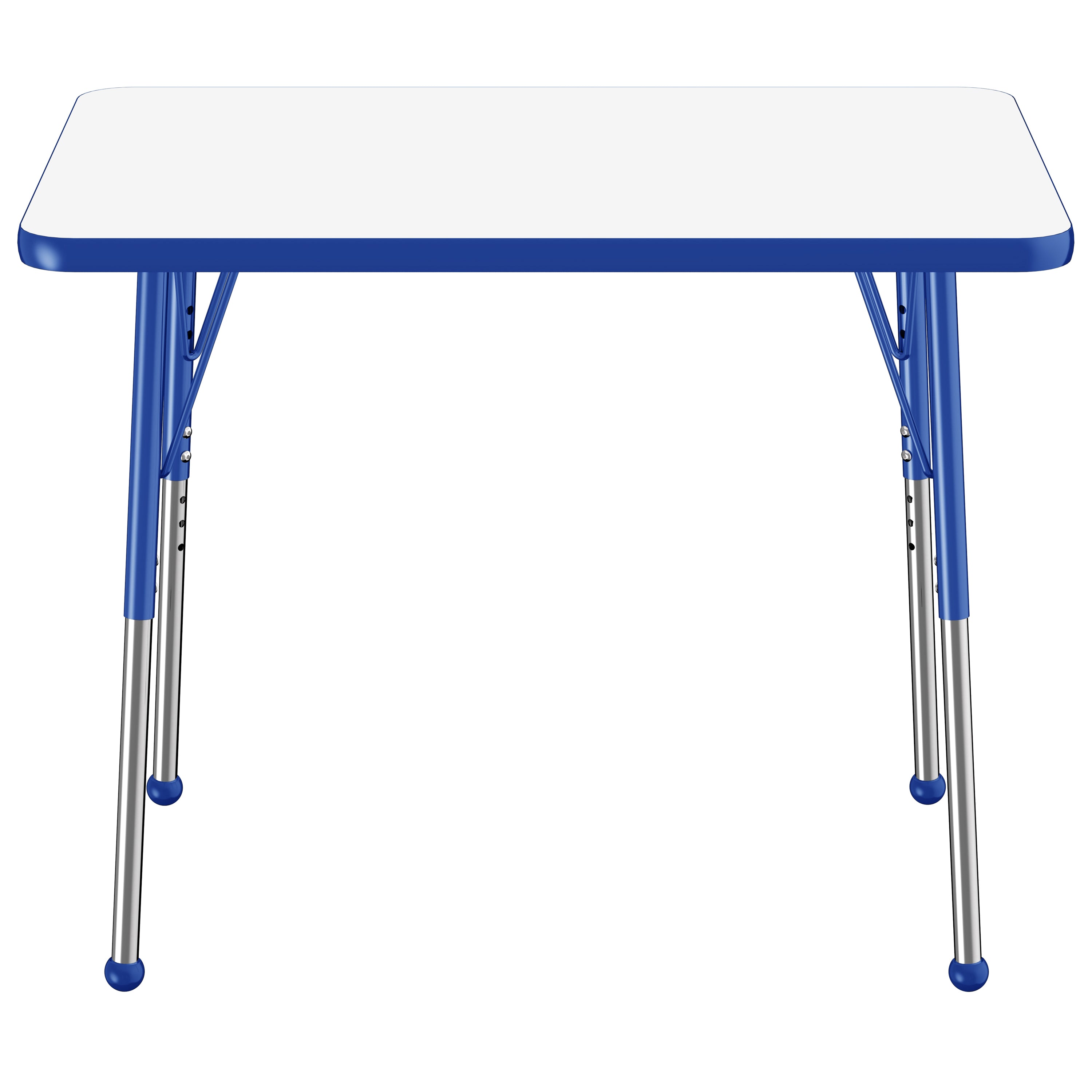 24" x 36" Rectangle Dry-Erase Activity Table with Adjustable Standard Ball Glide Legs - Whiteboard/Blue