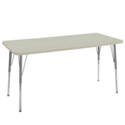 24" x 60" Rectangle La Madera Activity Table with Standard Legs - Asian Sand/Silver