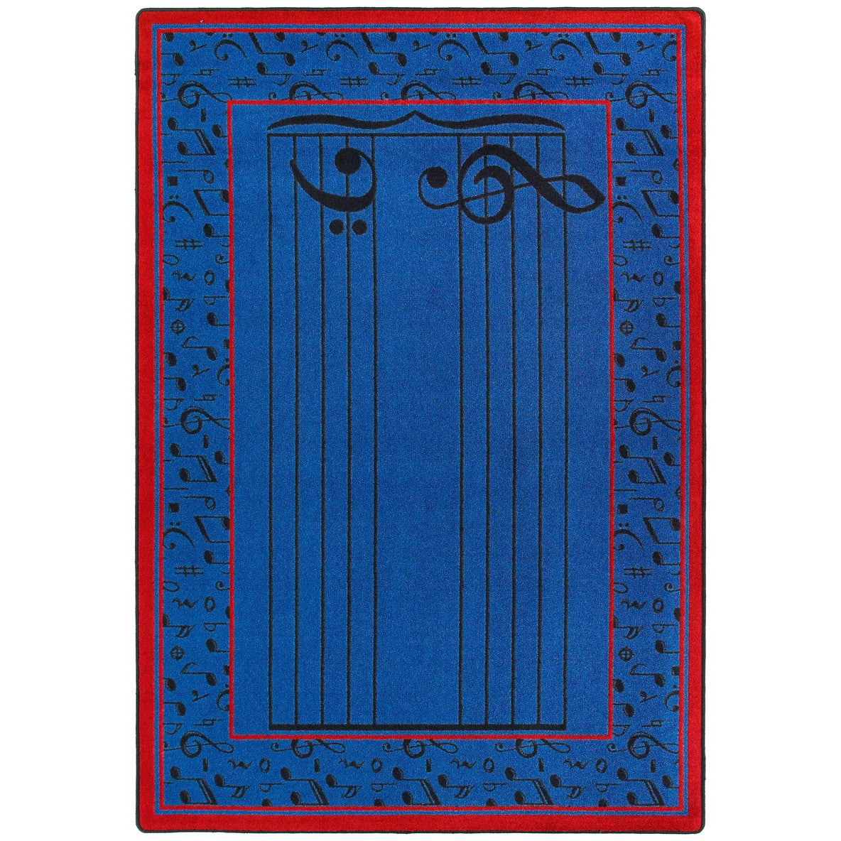 Fully Staffed 5'4" x 7'8" area rug in color Blue