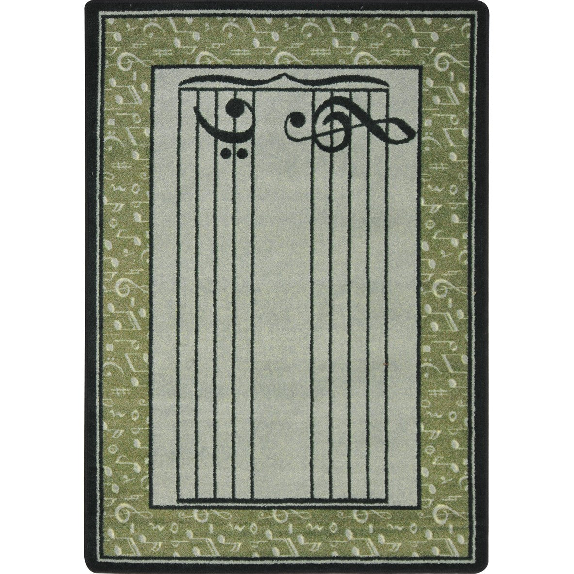 Fully Staffed 3'10" x 5'4" area rug in color Sage