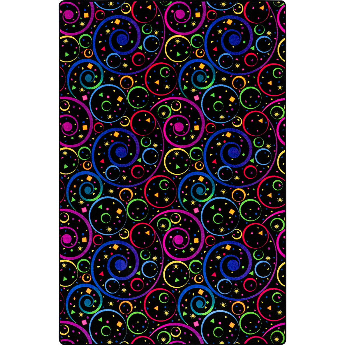Fun and Games 12' x 6' area rug in color Fluorescent