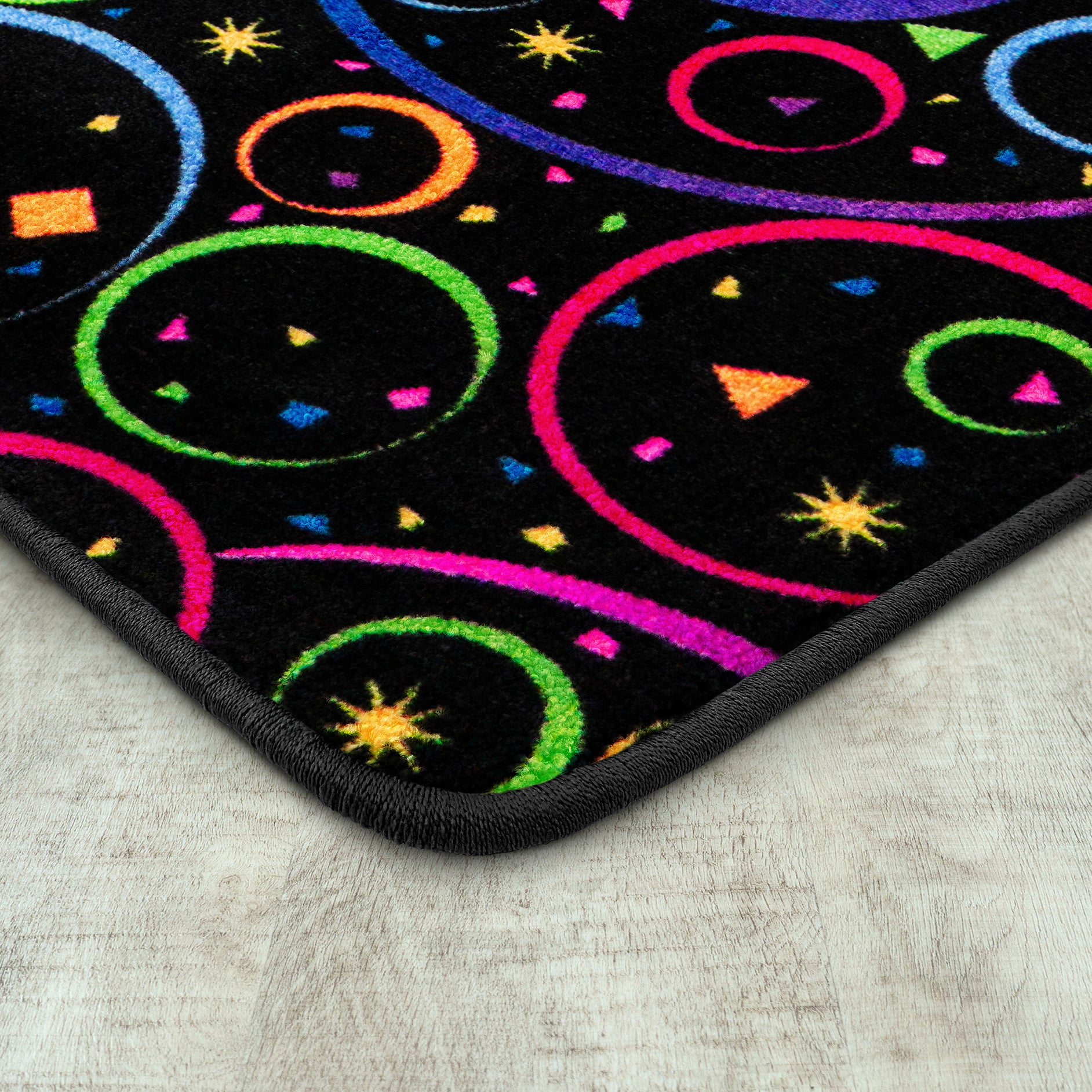 Fun and Games 12' x 12' area rug in color Fluorescent