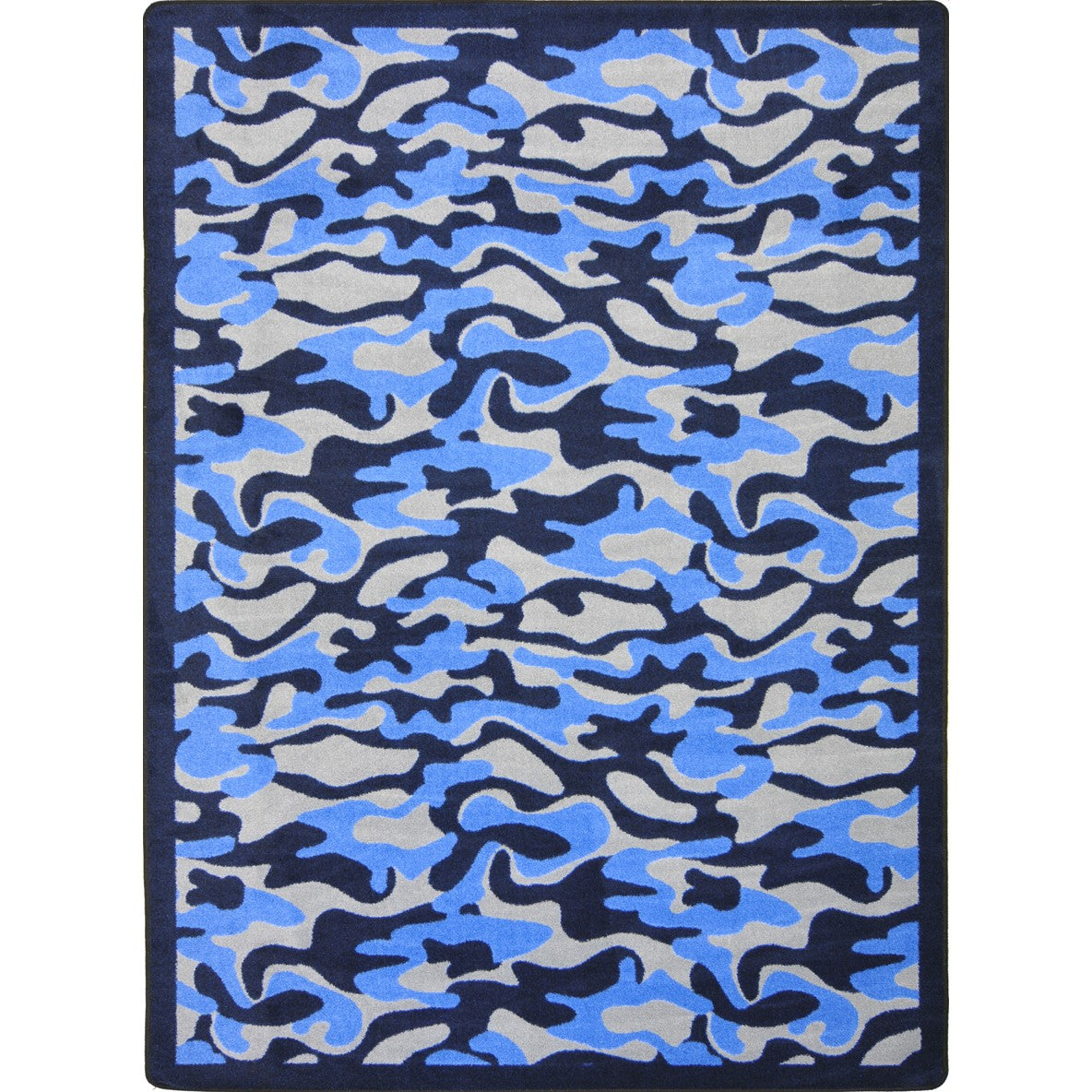 Funky Camo 5'4" x 7'8" area rug in color Blue