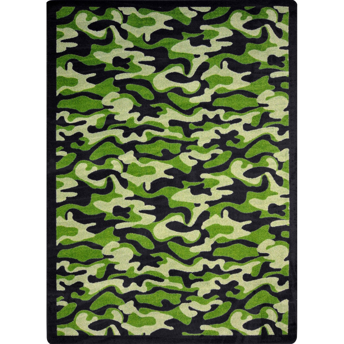 Funky Camo 5'4" x 7'8" area rug in color Green