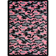 Funky Camo 10'9" x 13'2" area rug in color Pink