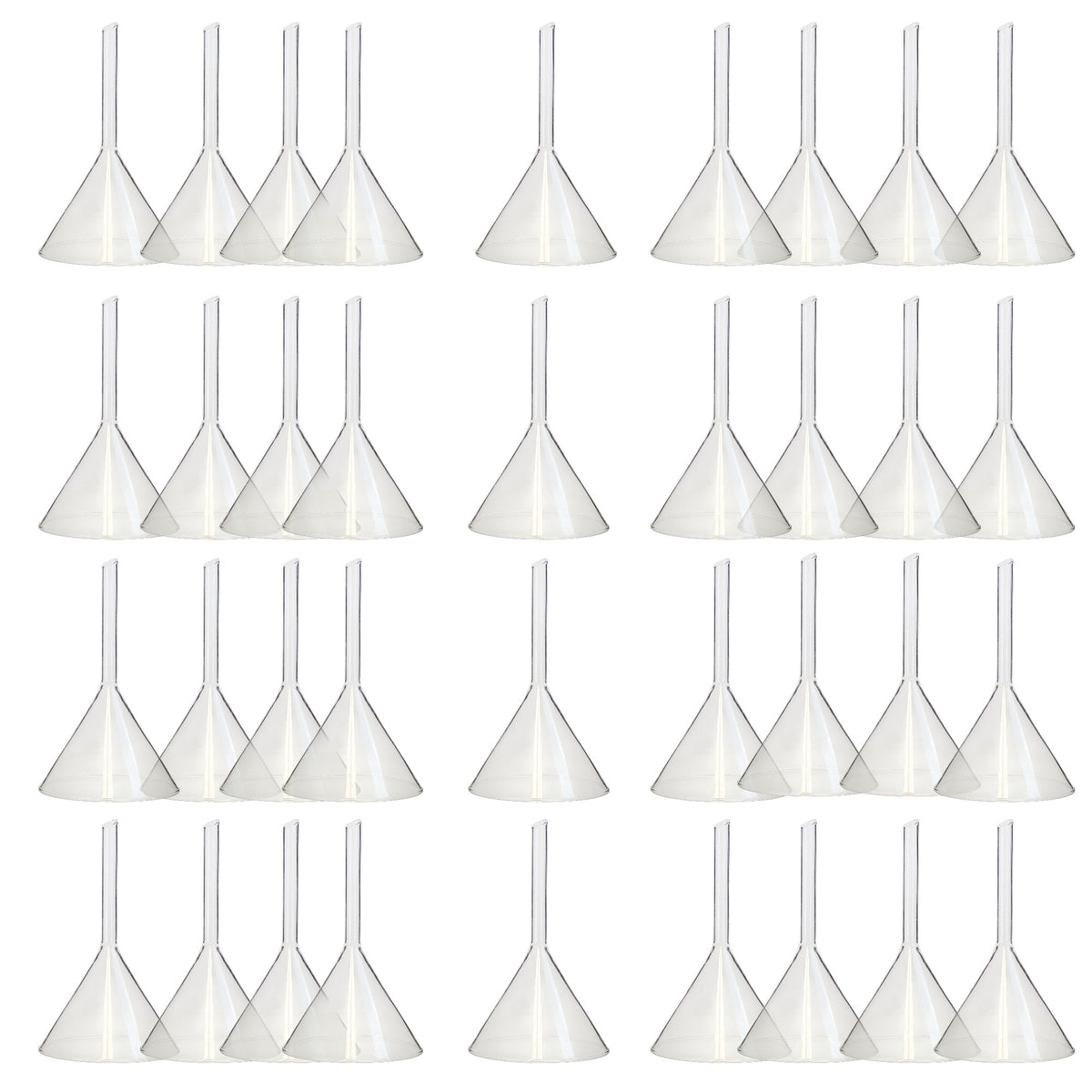 Funnel, Short Stem, Borosilicate Glass, 120mm, Case of 36