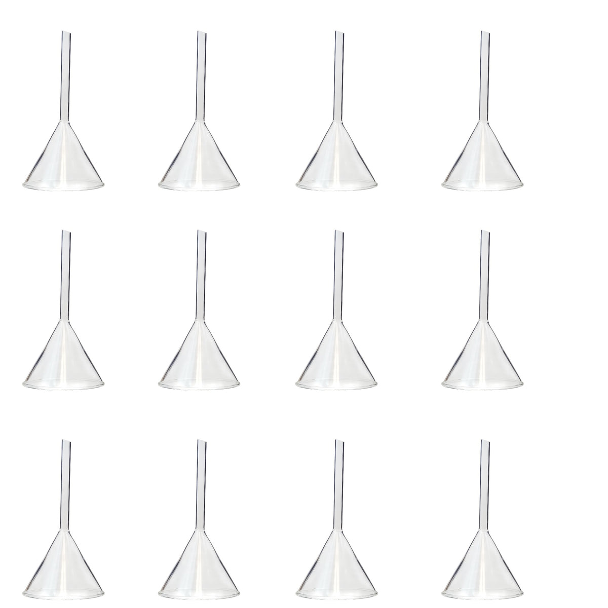 Funnel, Short Stem, Borosilicate Glass, 90mm, Pack of 12