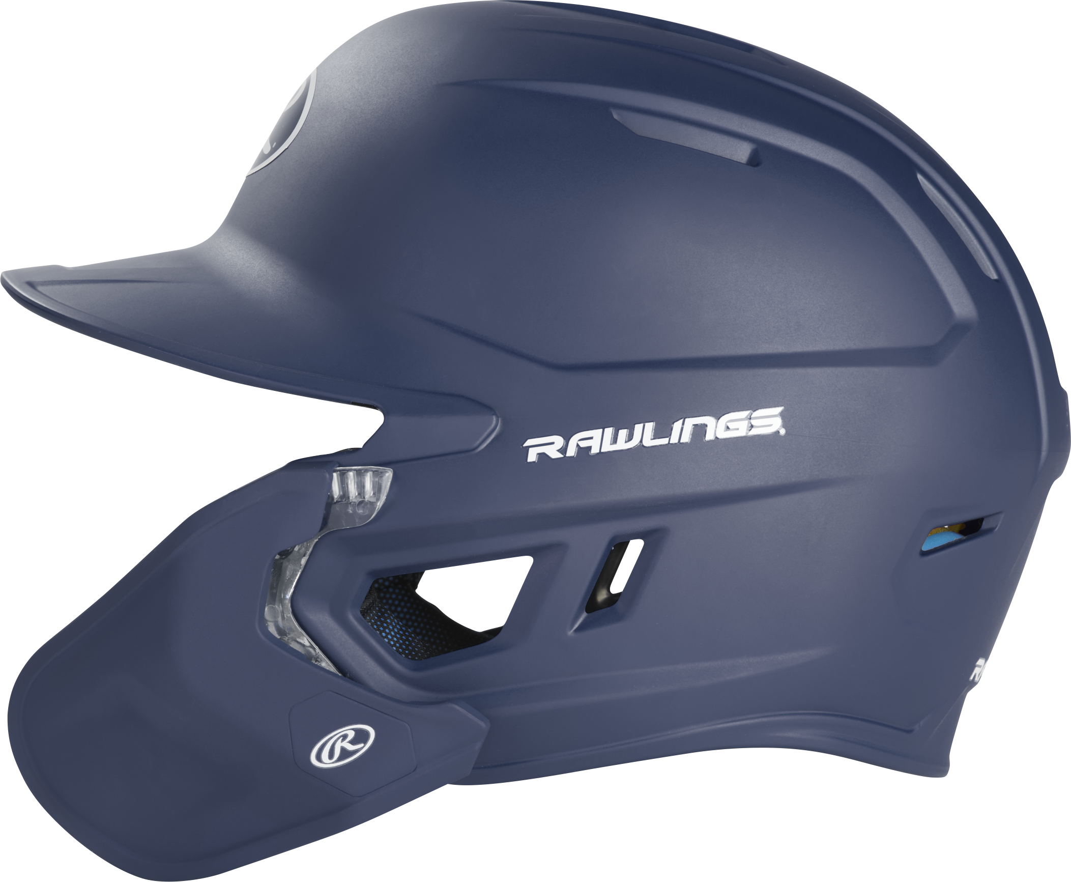 Rawlings Mach Adjust With Rhb Extension Matte Senior Batting Helmet - Navy