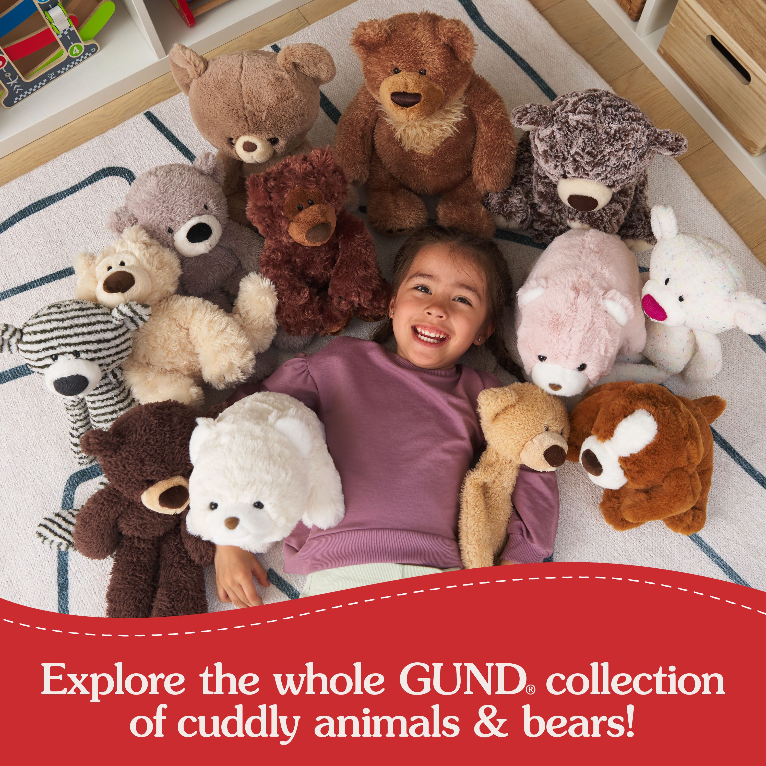 GUND Original Snuffles Teddy Bear, Premium Stuffed Animal for Ages 1 and Up, White, 10”