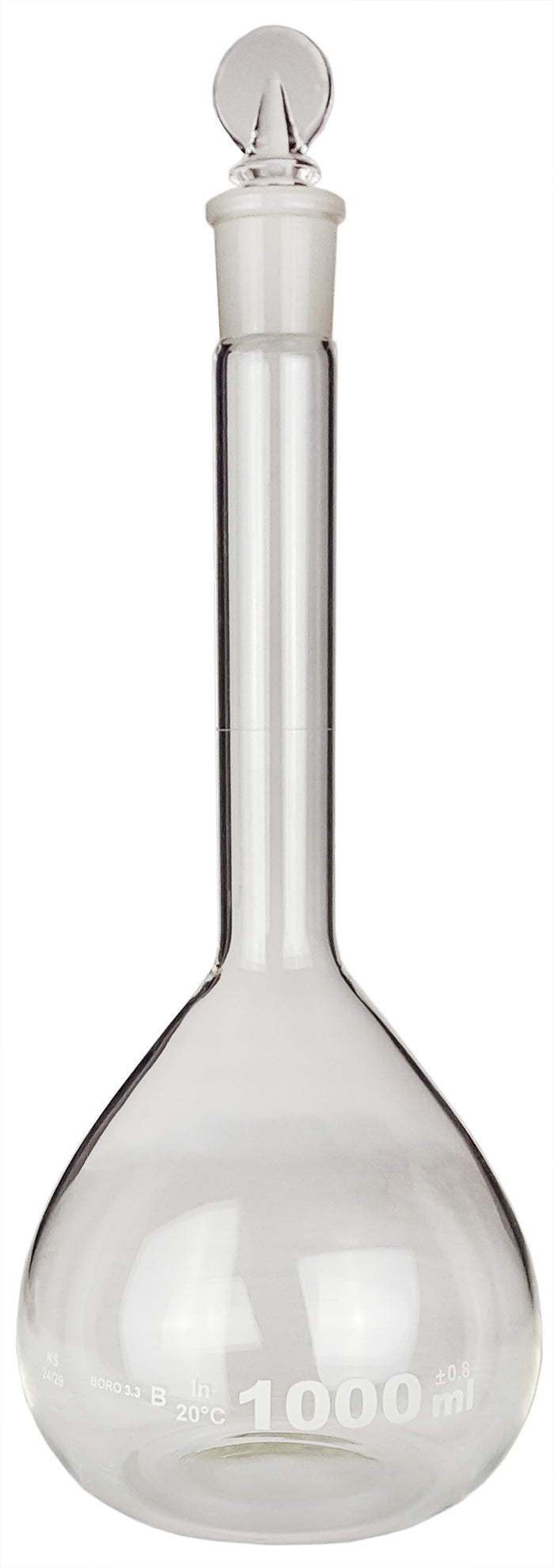 Flask, Volumetric with Ground Glass Stopper, 1000ml, Case of 20