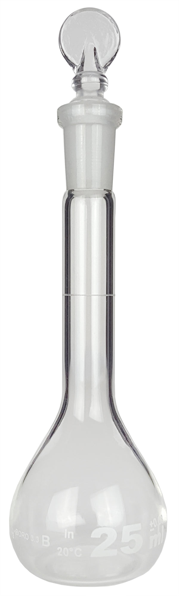 Flask, Volumetric with Ground Glass Stopper, 25ml, Case of 50