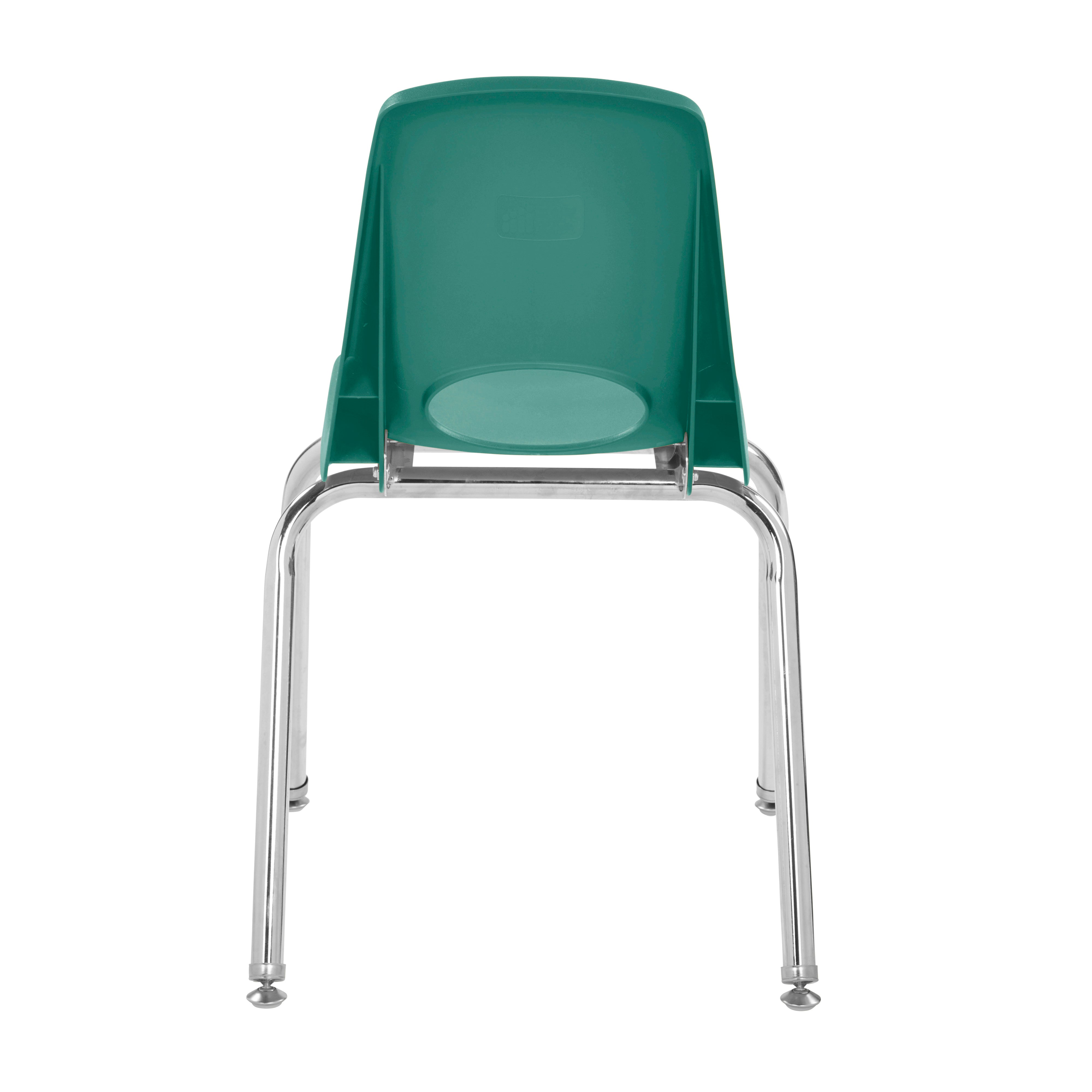 16" Stack Chair with Swivel Glides - Green